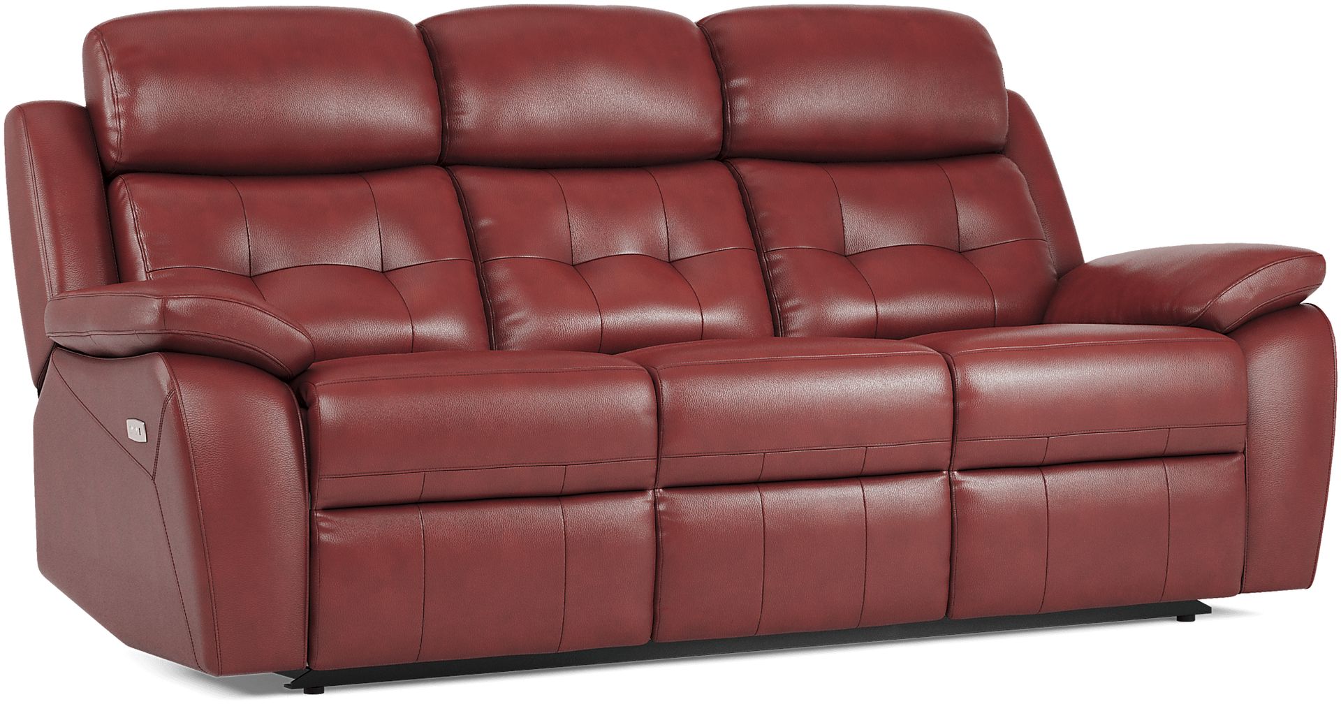 Red leather power reclining sofa sale