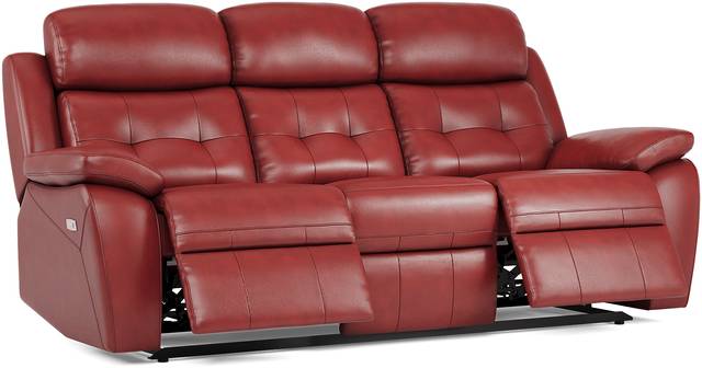 Antonin Red Leather Power Reclining Sofa - Thumbnail - Image 4