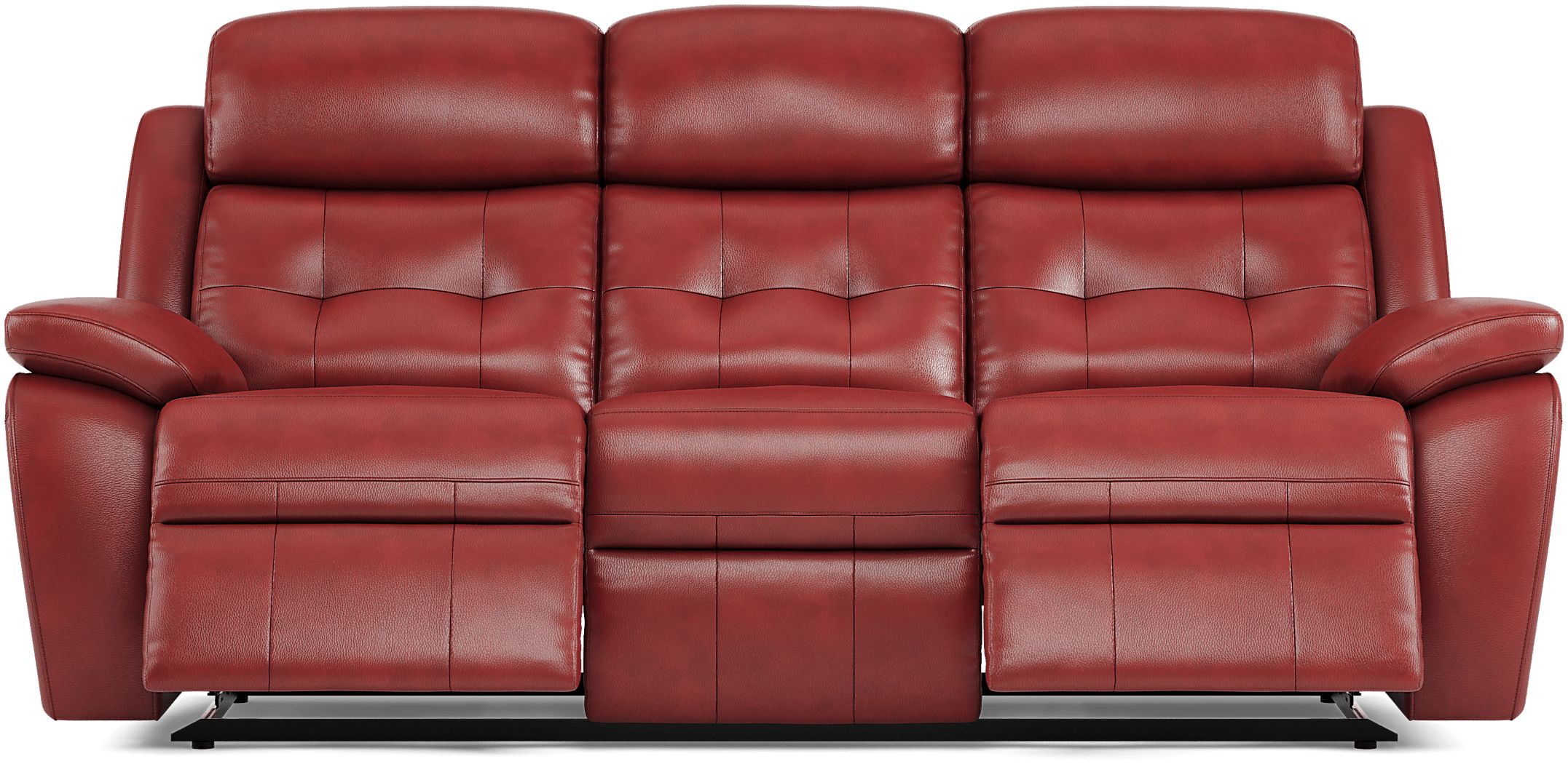 Antonin Red Leather Power Reclining Sofa