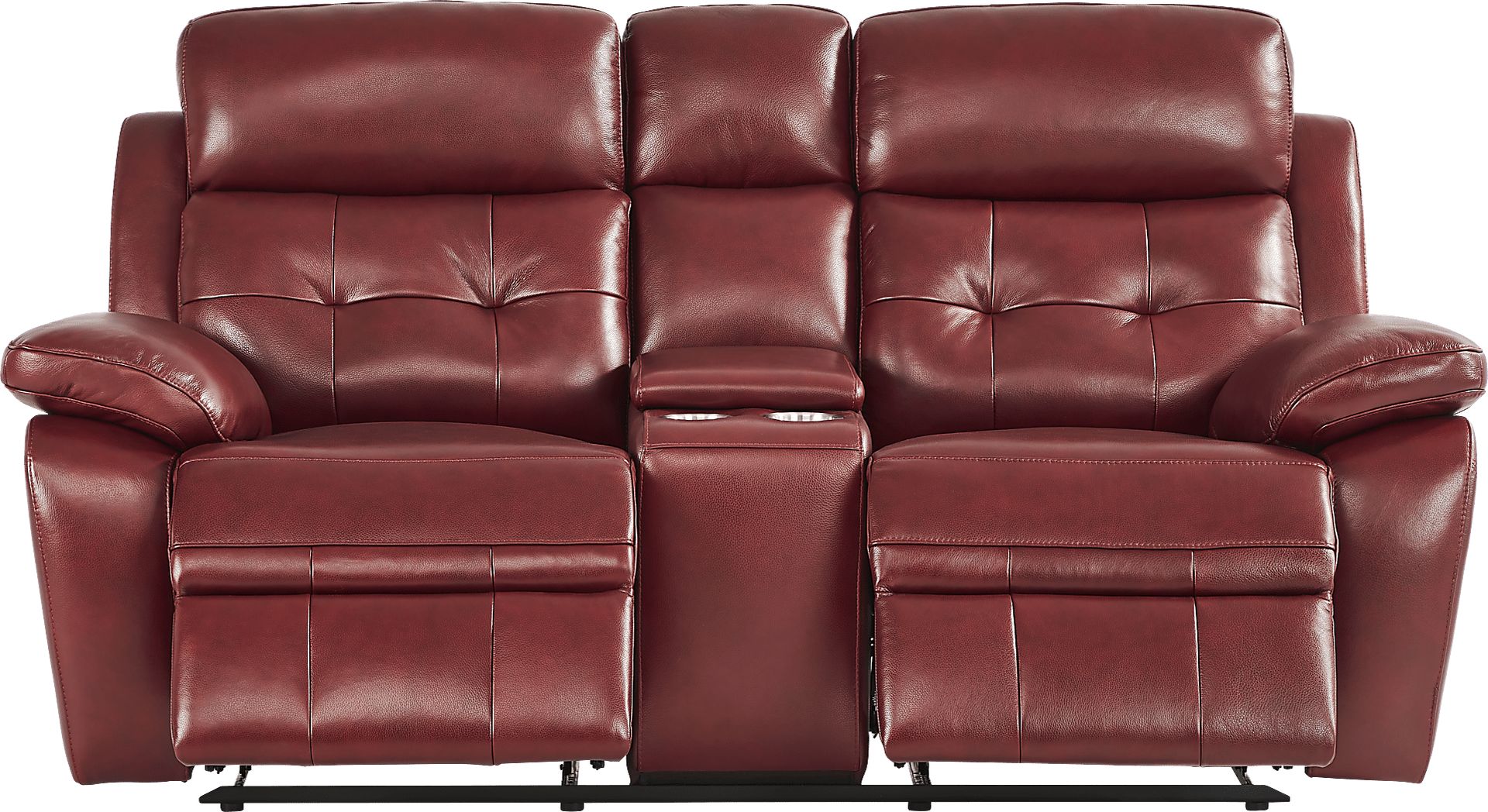 Antonin Red Leather 5 Pc Reclining Living Room - Image 7