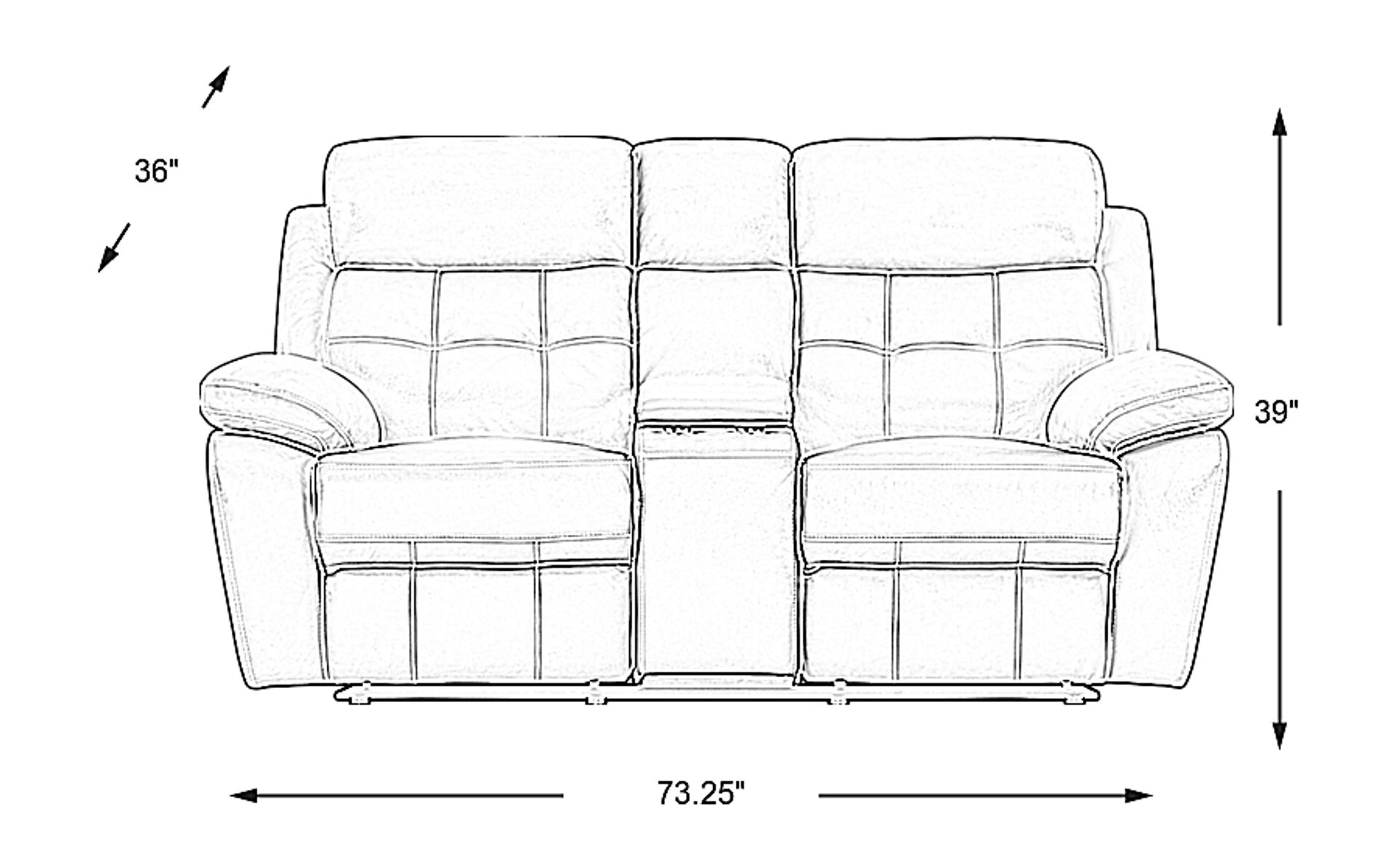 Dimension Image. Please refer to the Dimension Tab on this page for dimension details.
