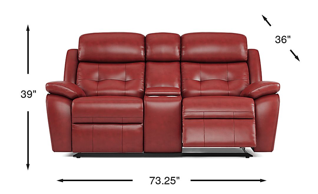 Antonin Leather Non-Power Reclining Loveseat