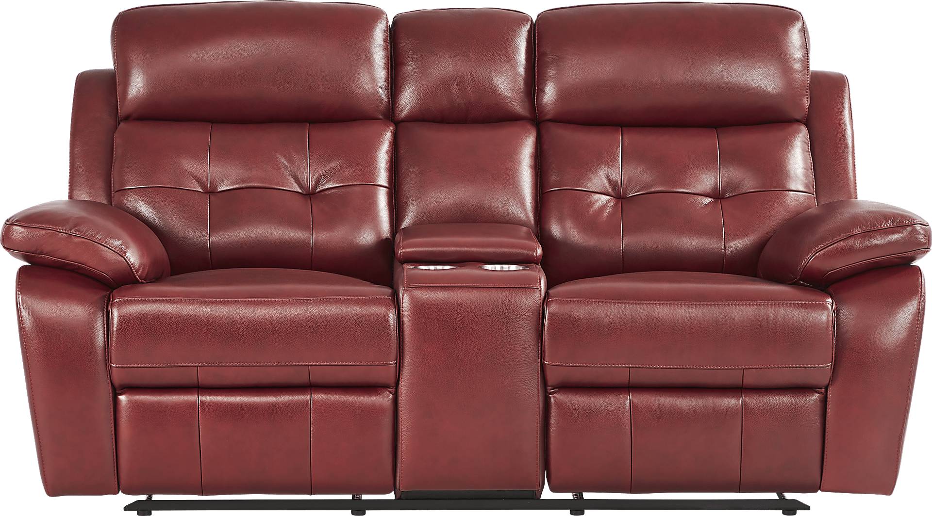 Antonin 2 Pc Red Leather NonPower Reclining Living Room Set With