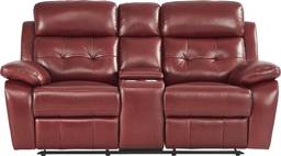 reclining console loveseat