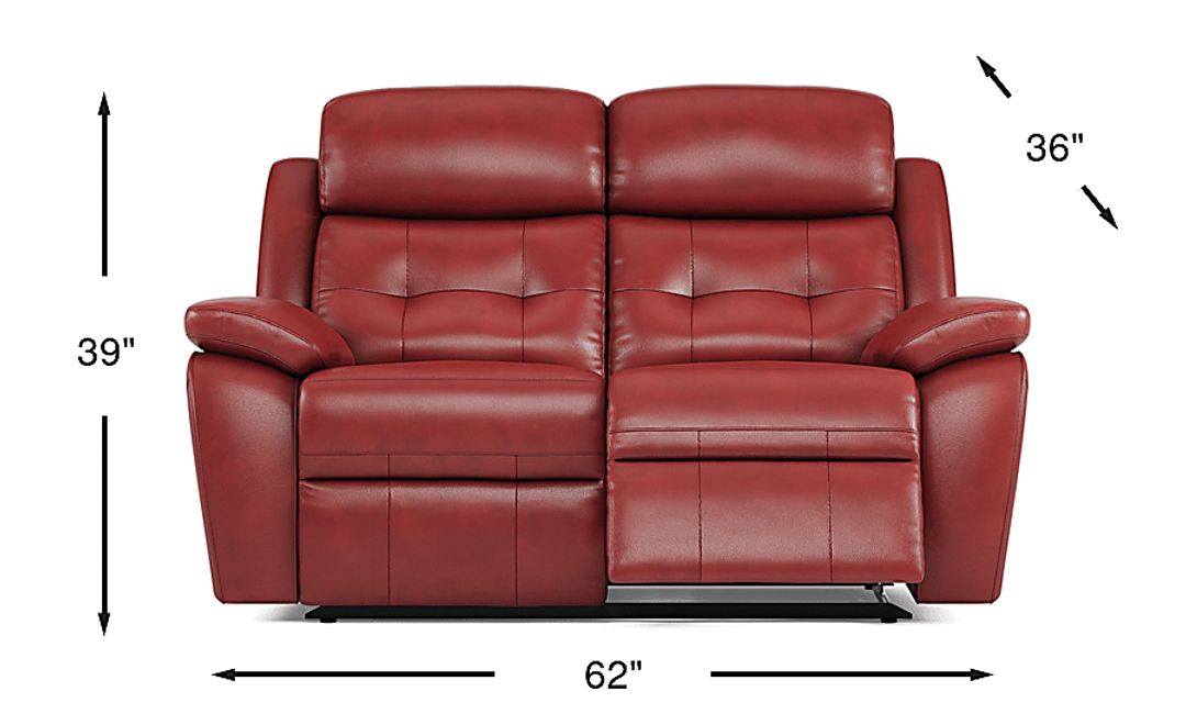 Antonin Leather Non-Power Reclining Loveseat