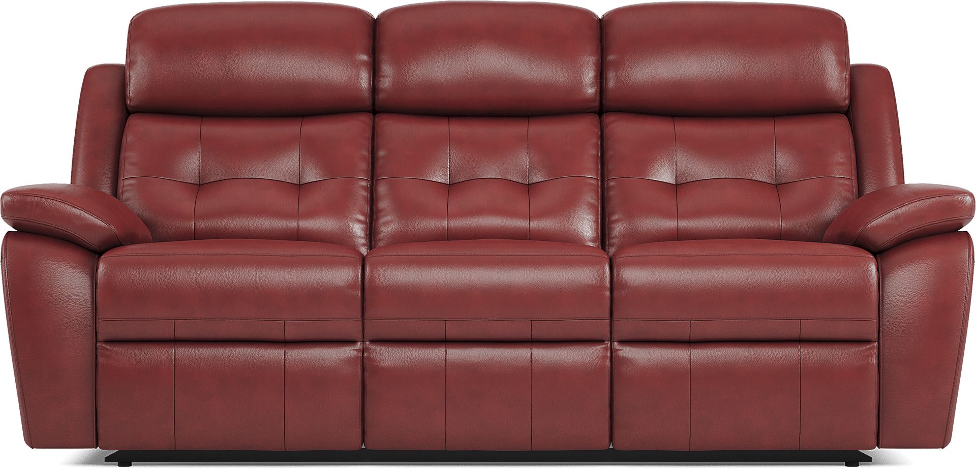 Antonin Red Leather Reclining Sofa - Image 4