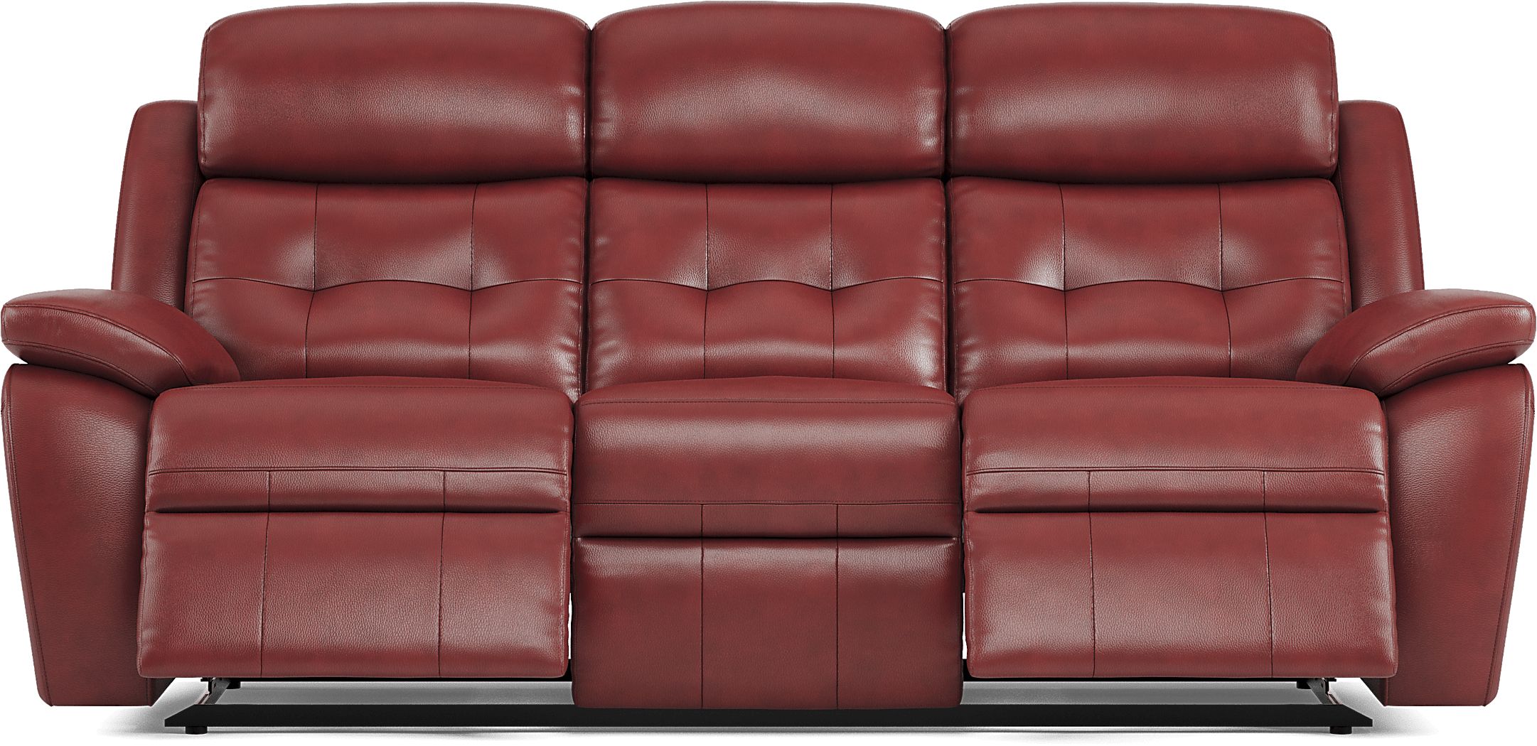 Non reclining leather discount sofa