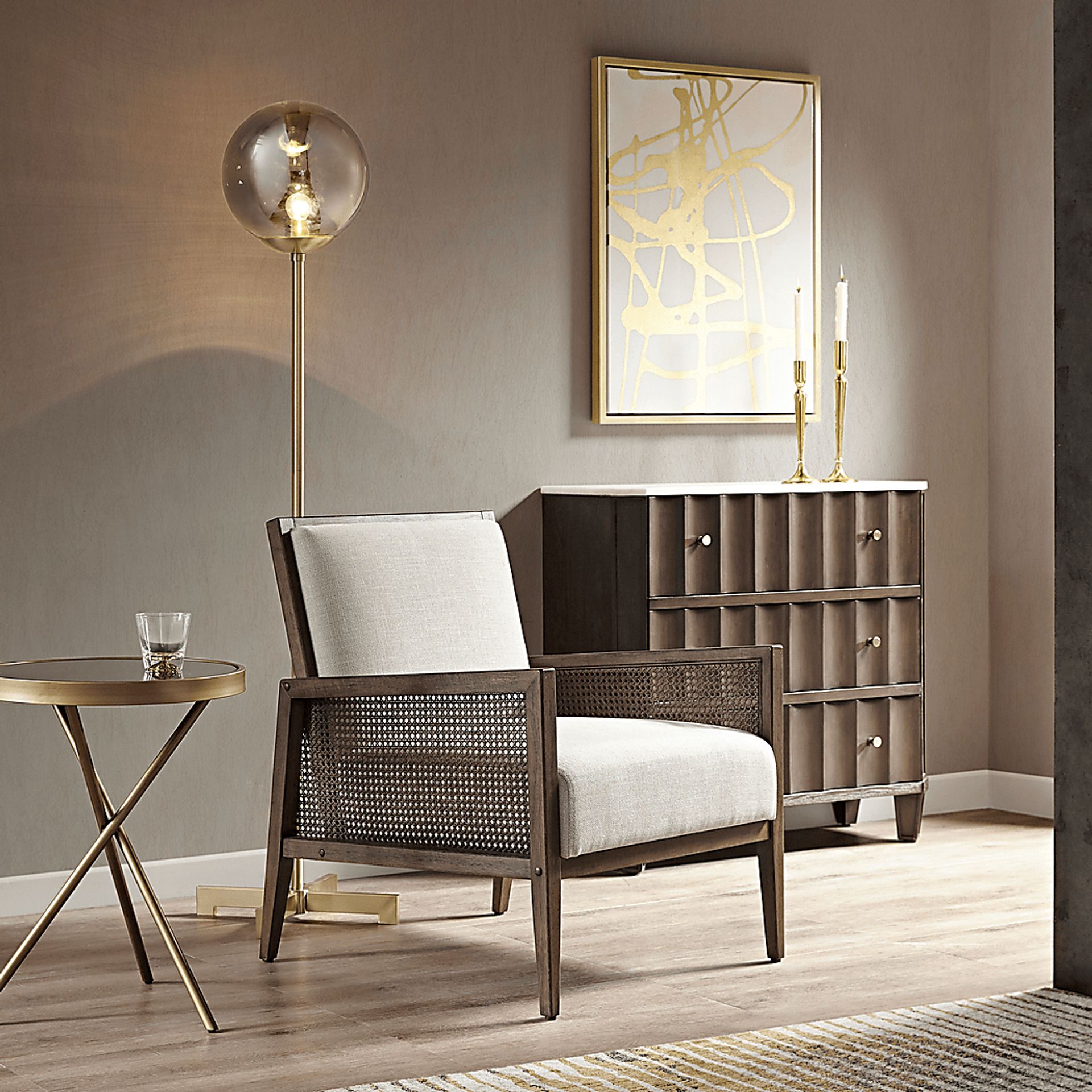 Antrim Linen Accent Chair - Image 2