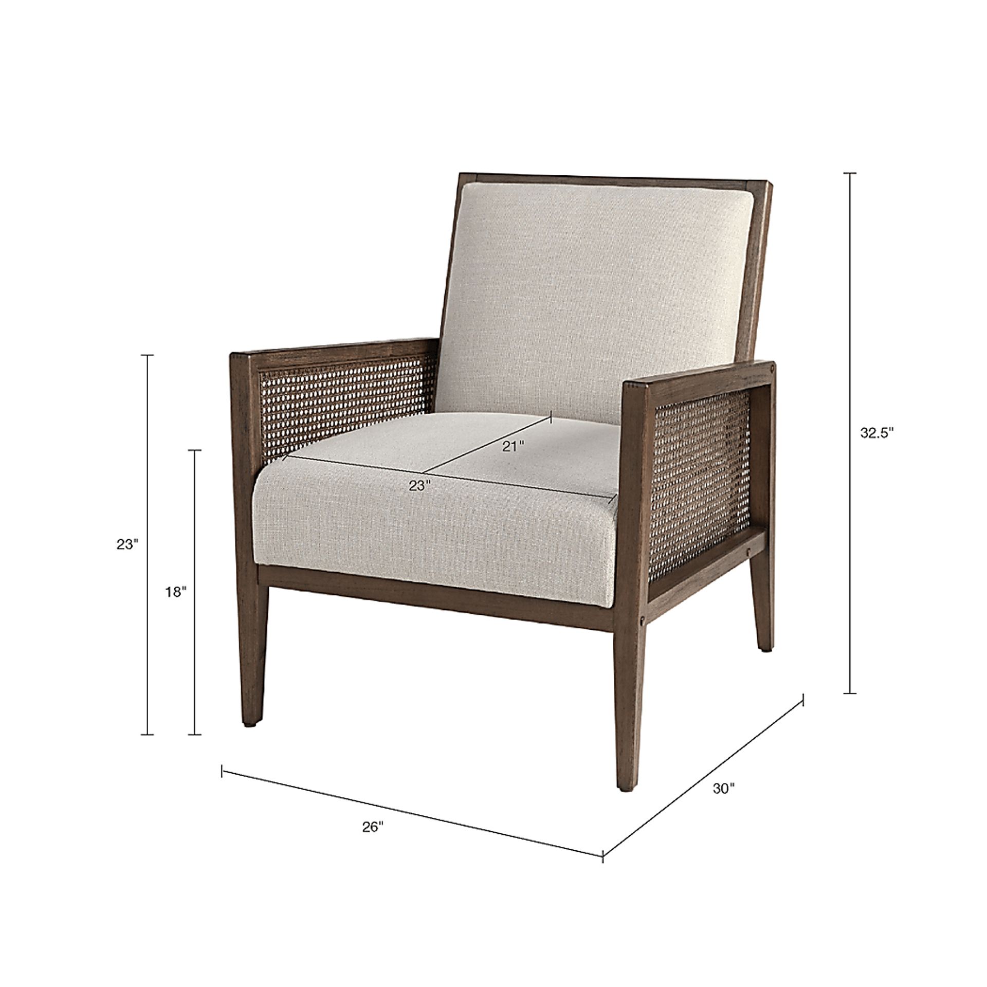 Antrim Linen Accent Chair - Image 8