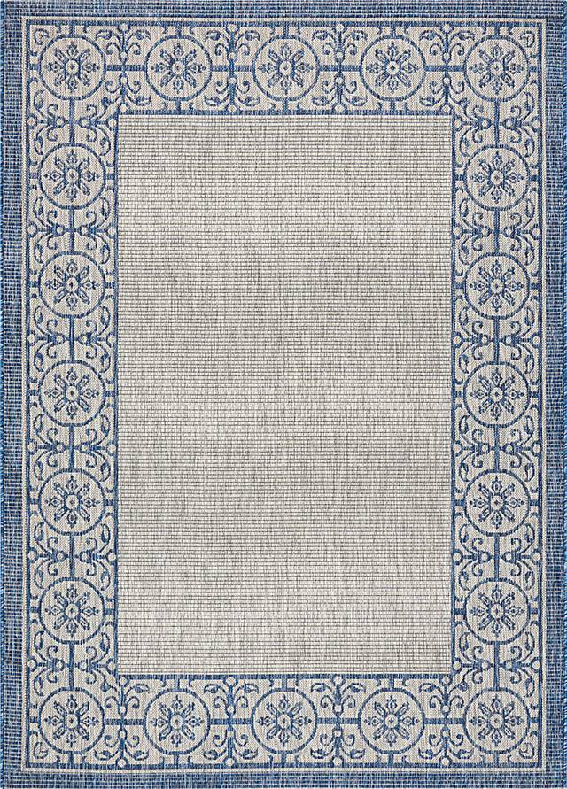 Anvita Blue 5' x 7' Indoor/Outdoor Rug - Thumbnail - Image 1