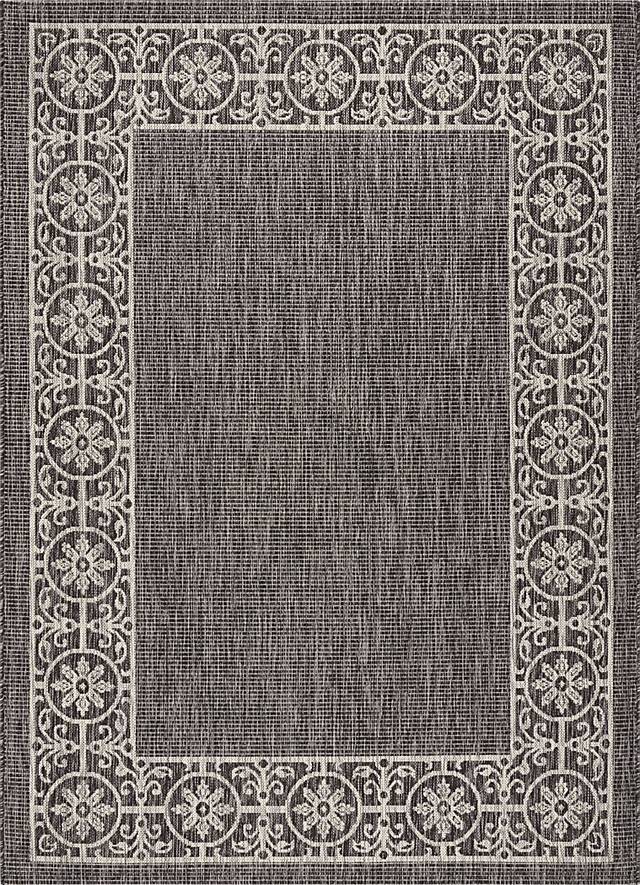 Anvita Charcoal 5' x 7'  Indoor/Outdoor Rug - Thumbnail - Image 1