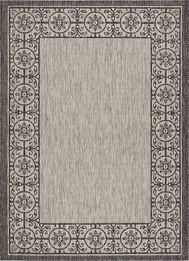 Anvita Ivory 5' x 7' Indoor/Outdoor Rug - Thumbnail - Image 1