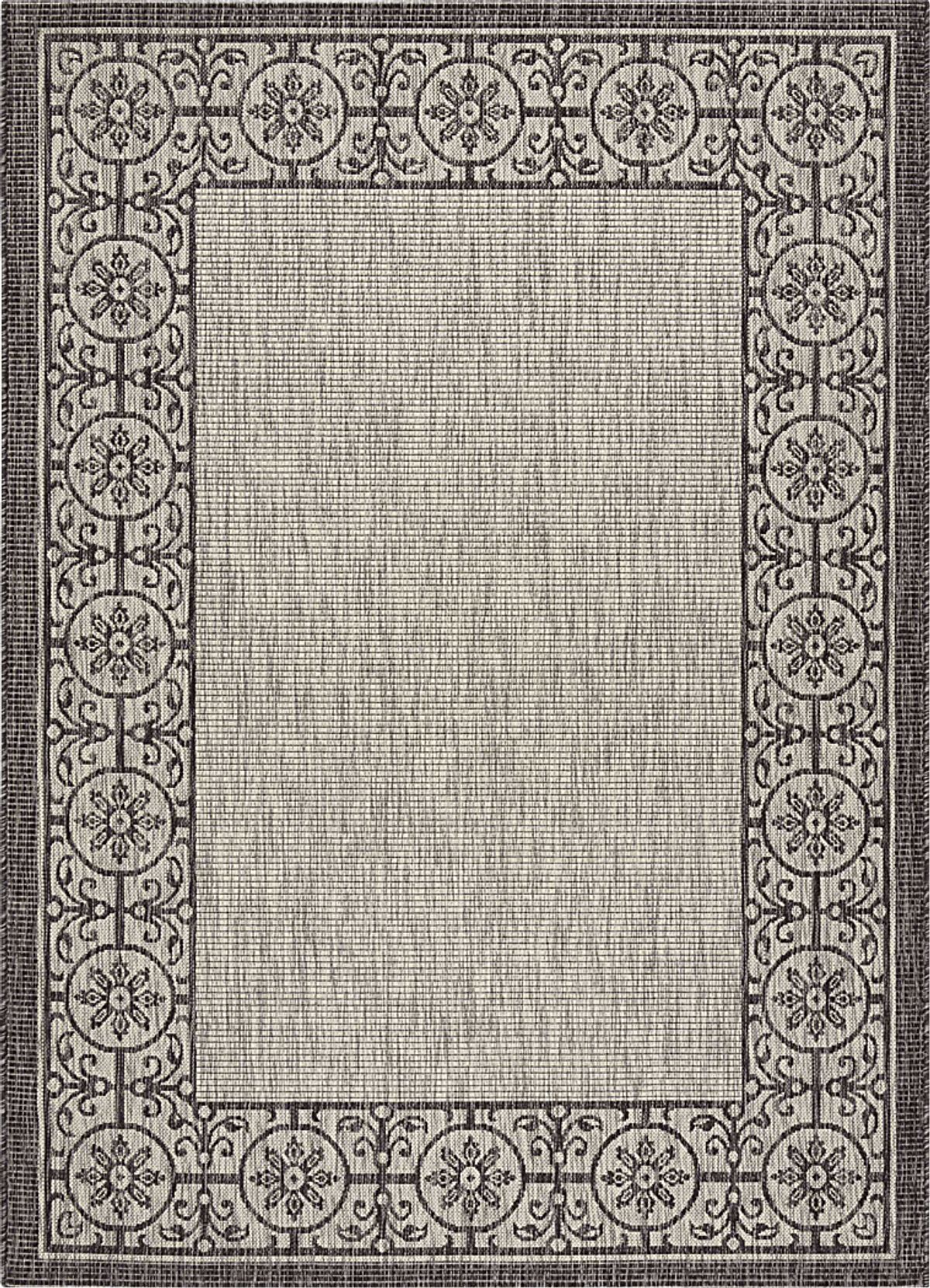 Anvita Gray Polypropylene Fabric Outdoor Rug | Rooms to Go