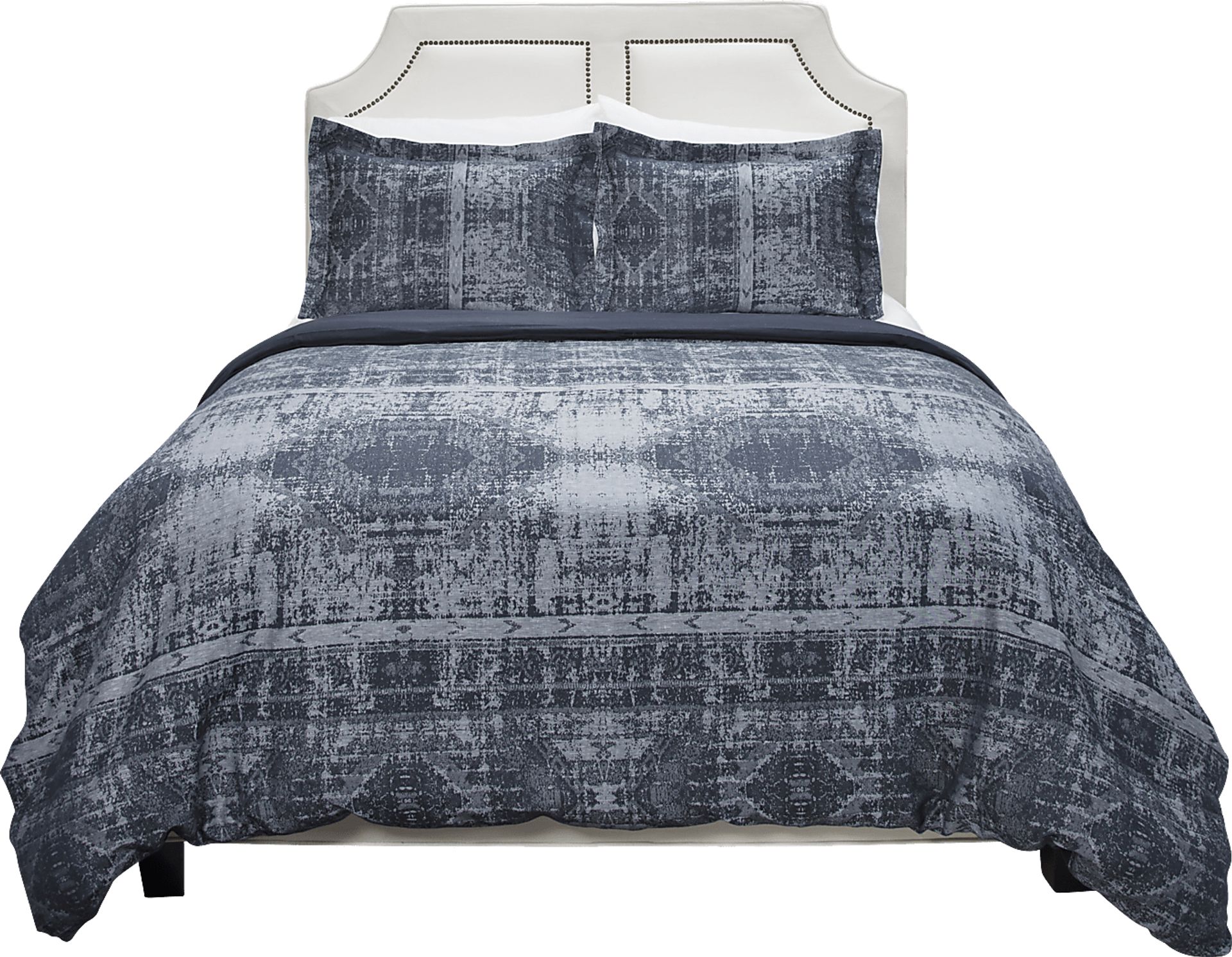 Anzia Blue 3 Pc Queen Duvet Set - Image 2