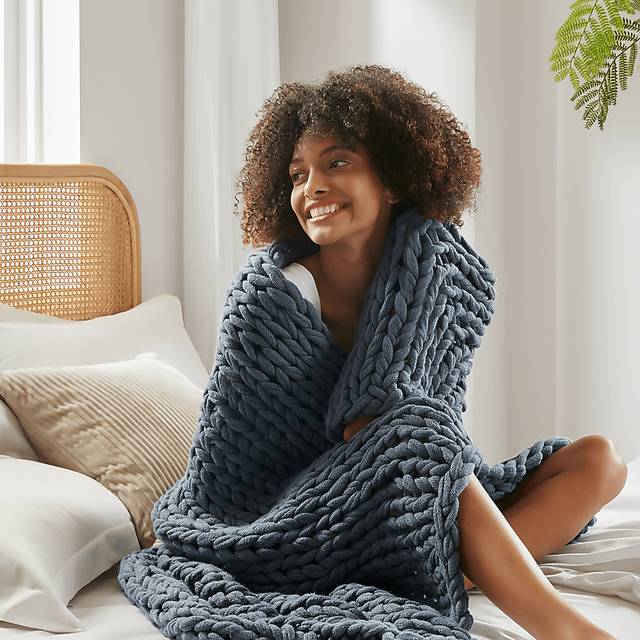 Apenzell Blue Throw Blanket - Thumbnail - Image 11