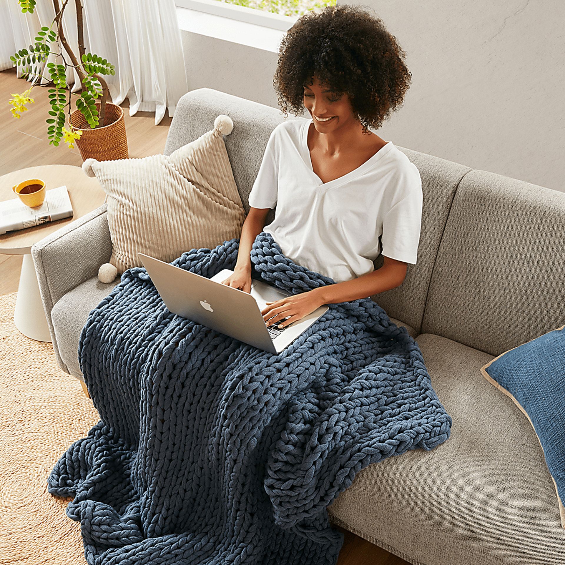 Apenzell Blue Throw Blanket - Image 12