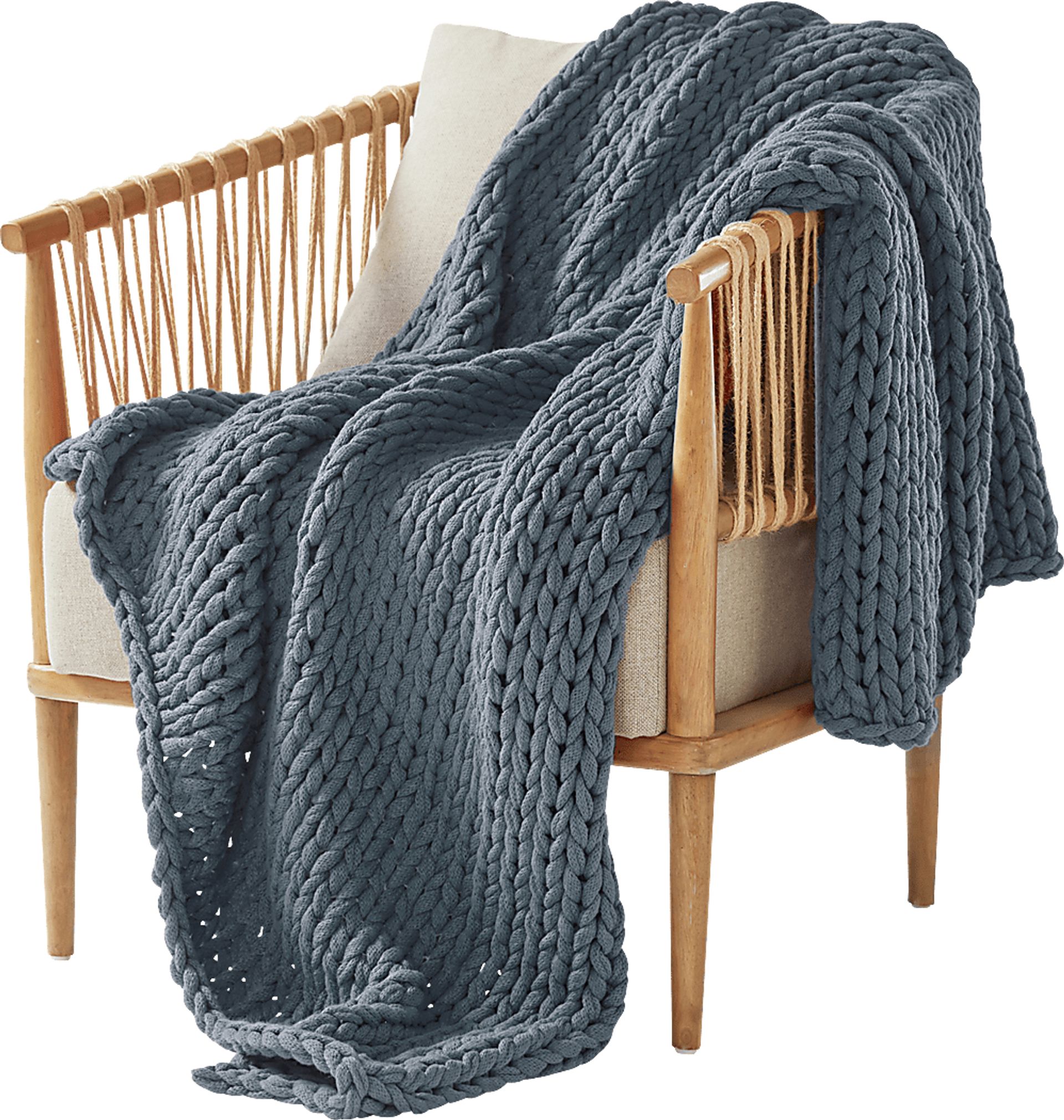 Apenzell Blue Throw Blanket - Image 5