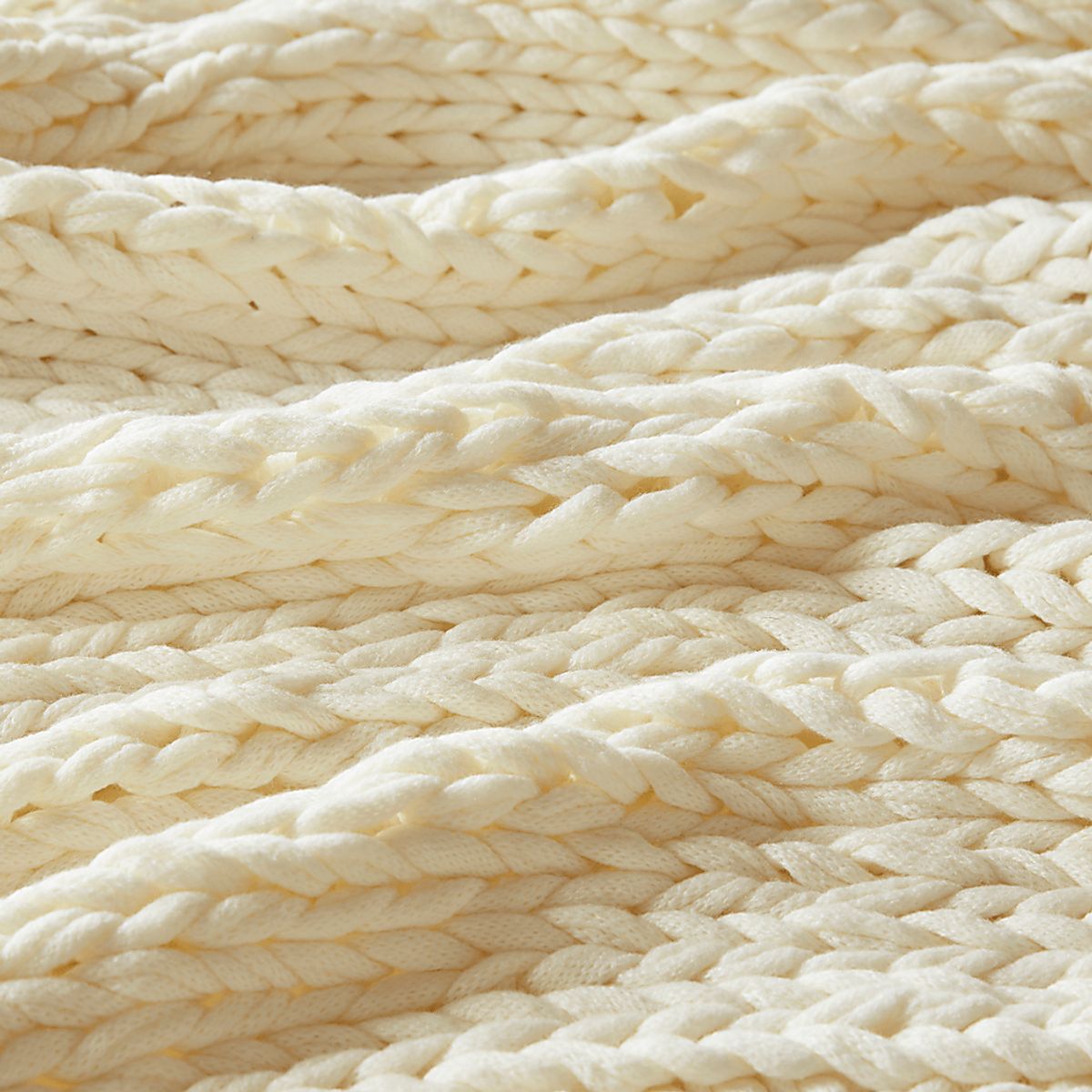 Cashmere-Like Acrylic Blanket - Ivory