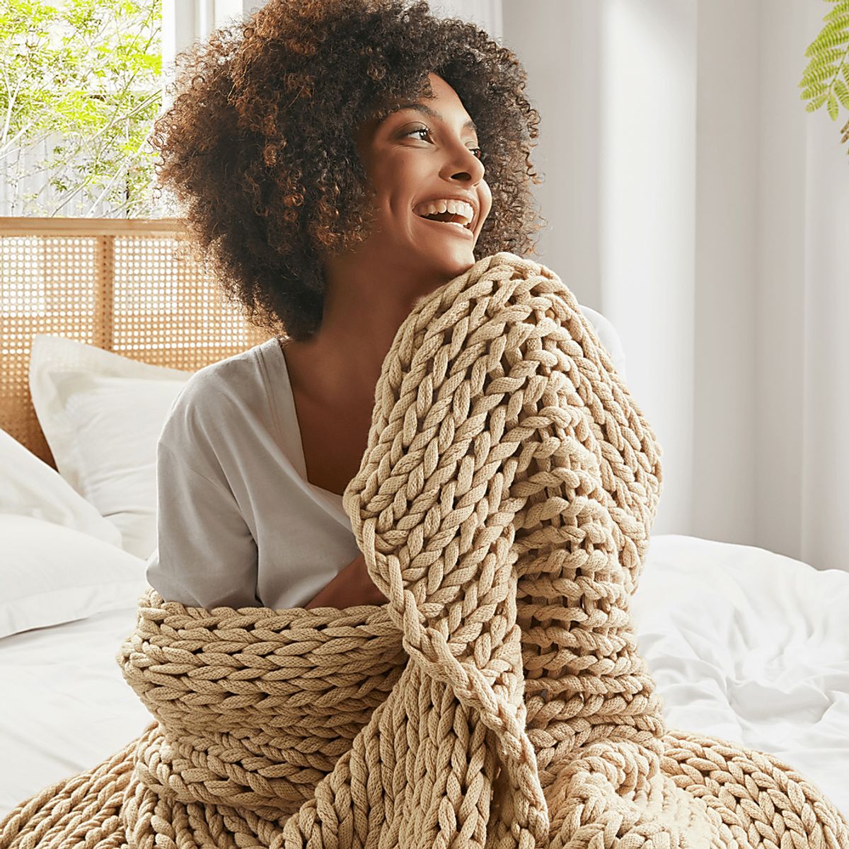Apenzell Tan Beige,Brown Acrylic Fabric Throw Blanket | Rooms to Go