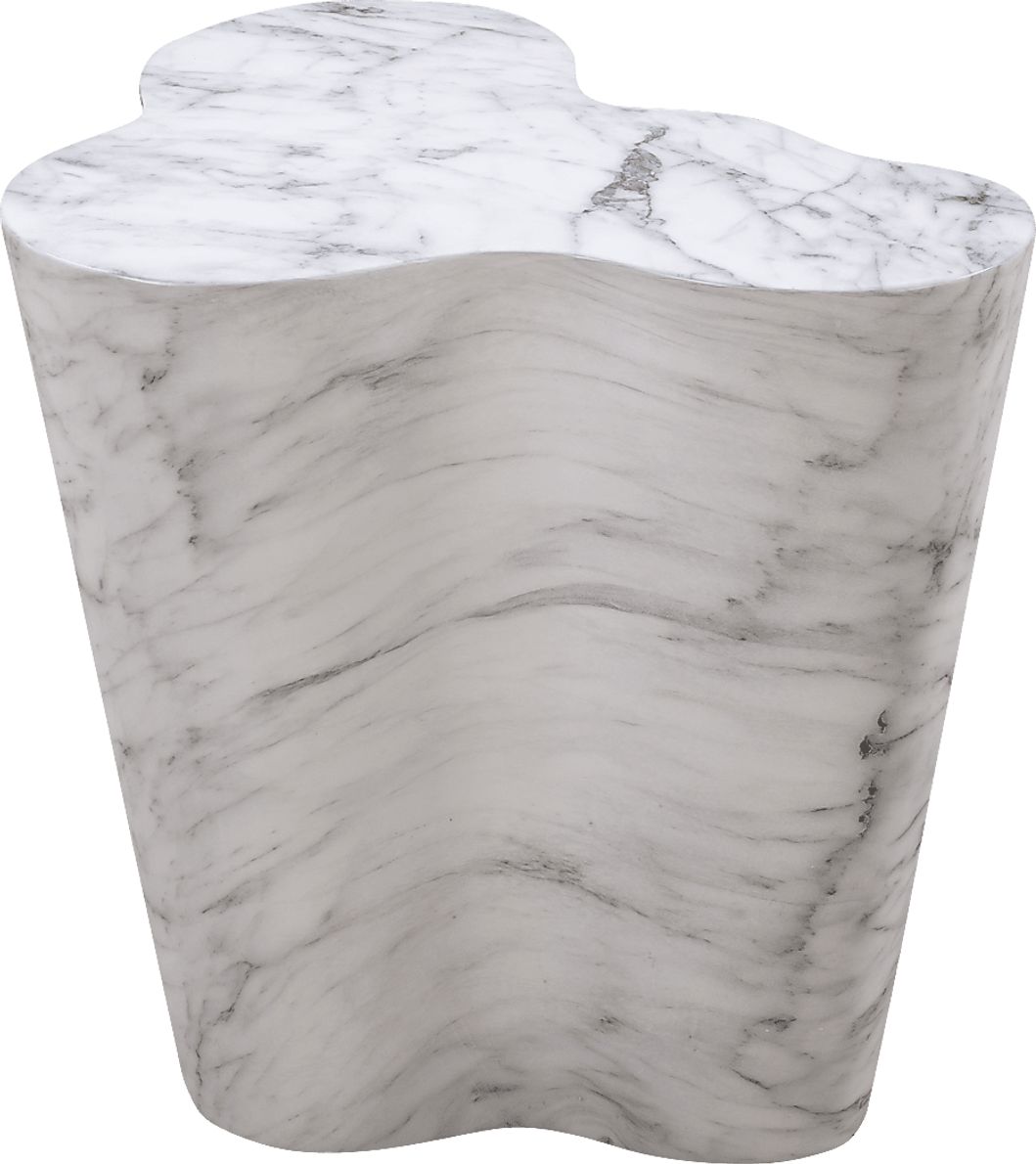 Aphina White Large Accent Table