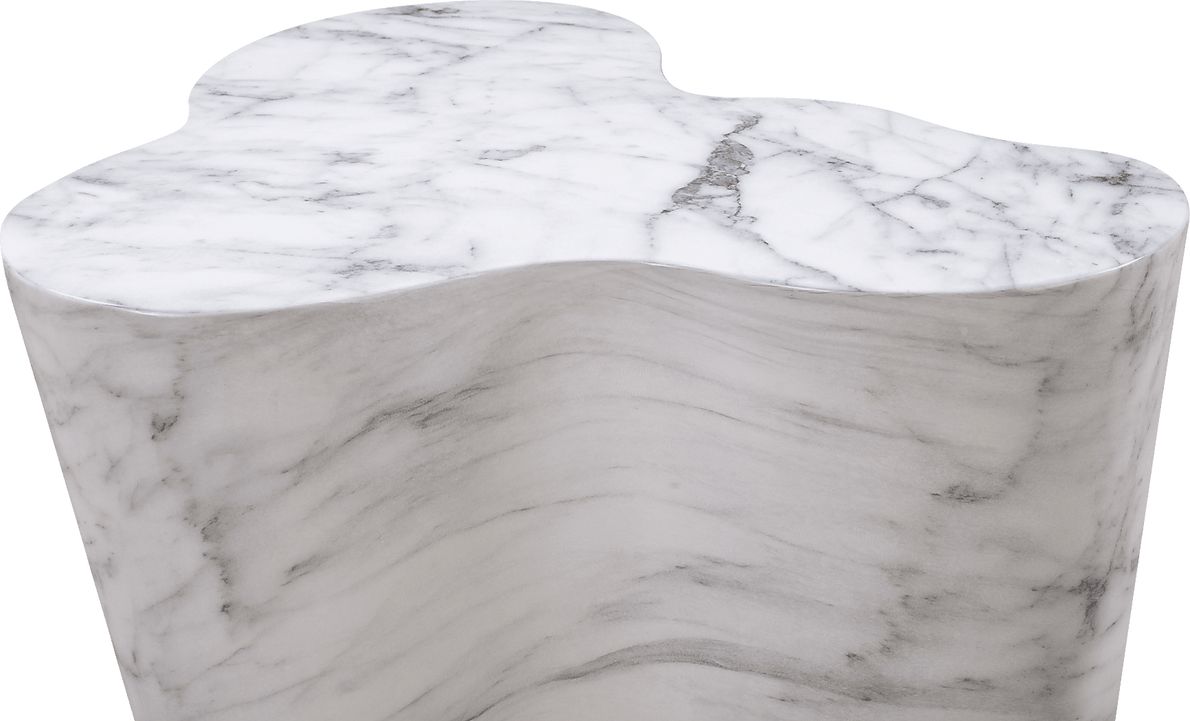 Aphina White Large Accent Table