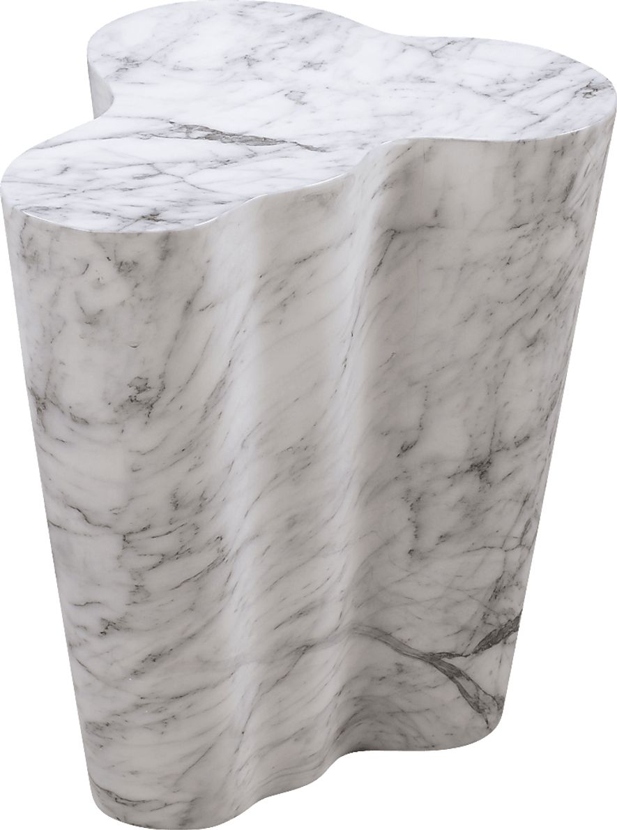 Aphina White Large Accent Table