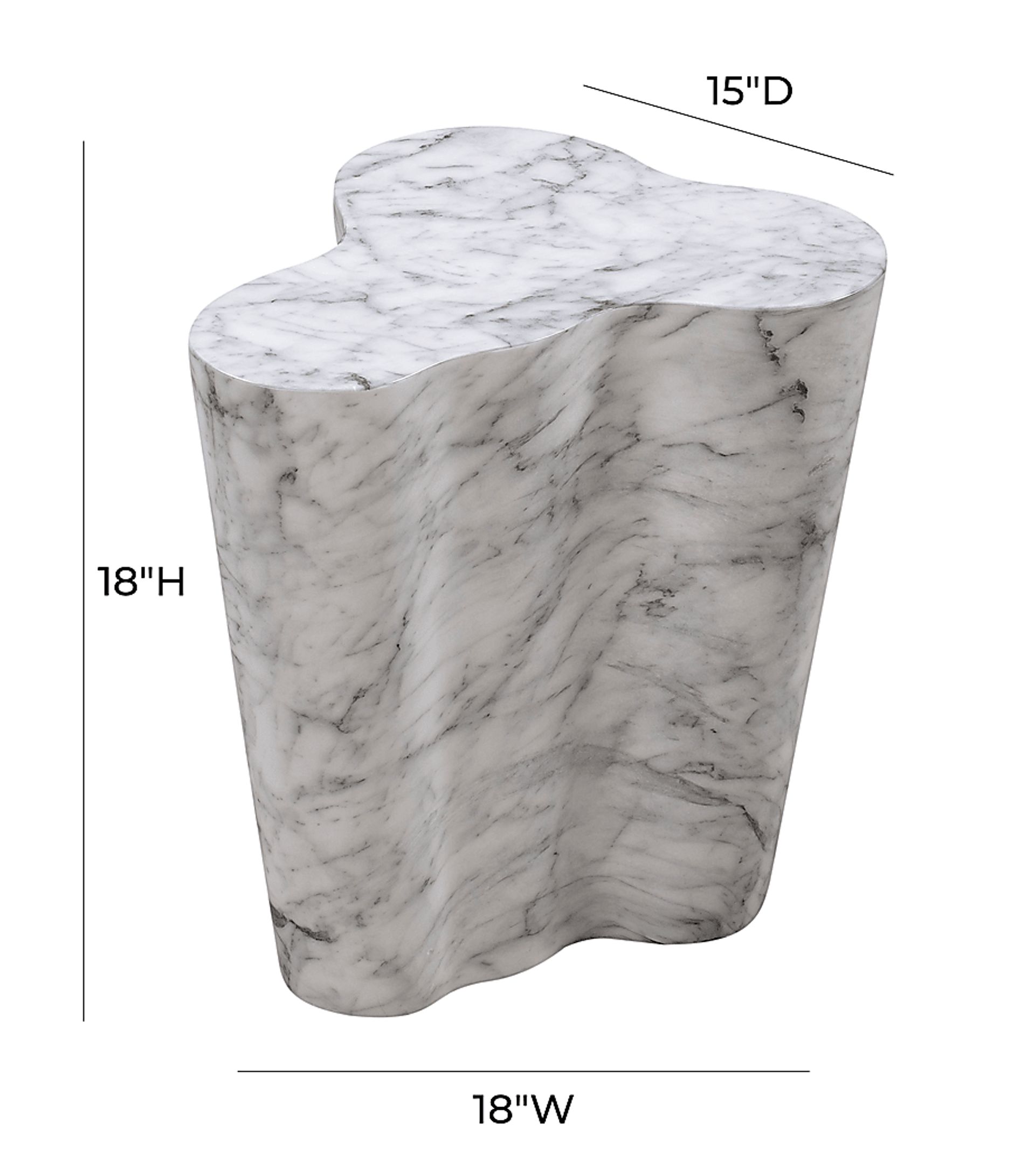 Aphina White Small End Table - Image 6