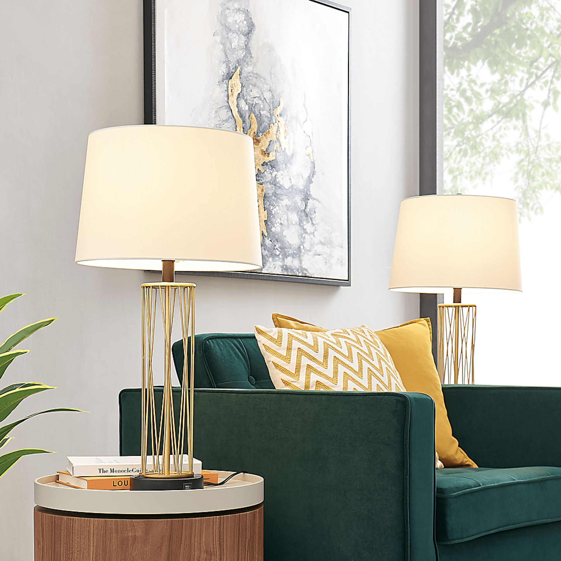 Appaloosa Point Gold Table Lamps, Set of 2 - Image 6