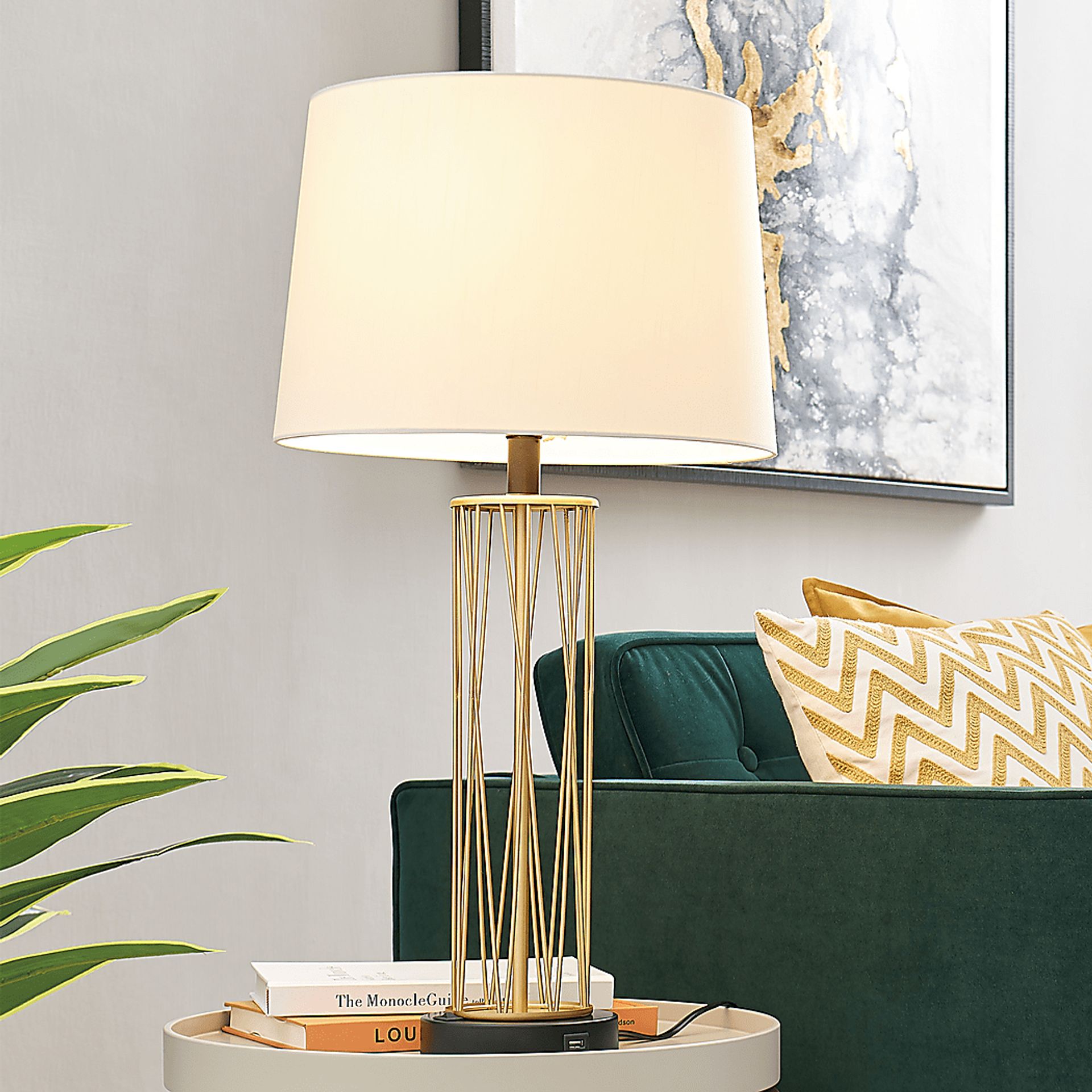 Appaloosa Point Gold Table Lamps, Set of 2 - Image 7