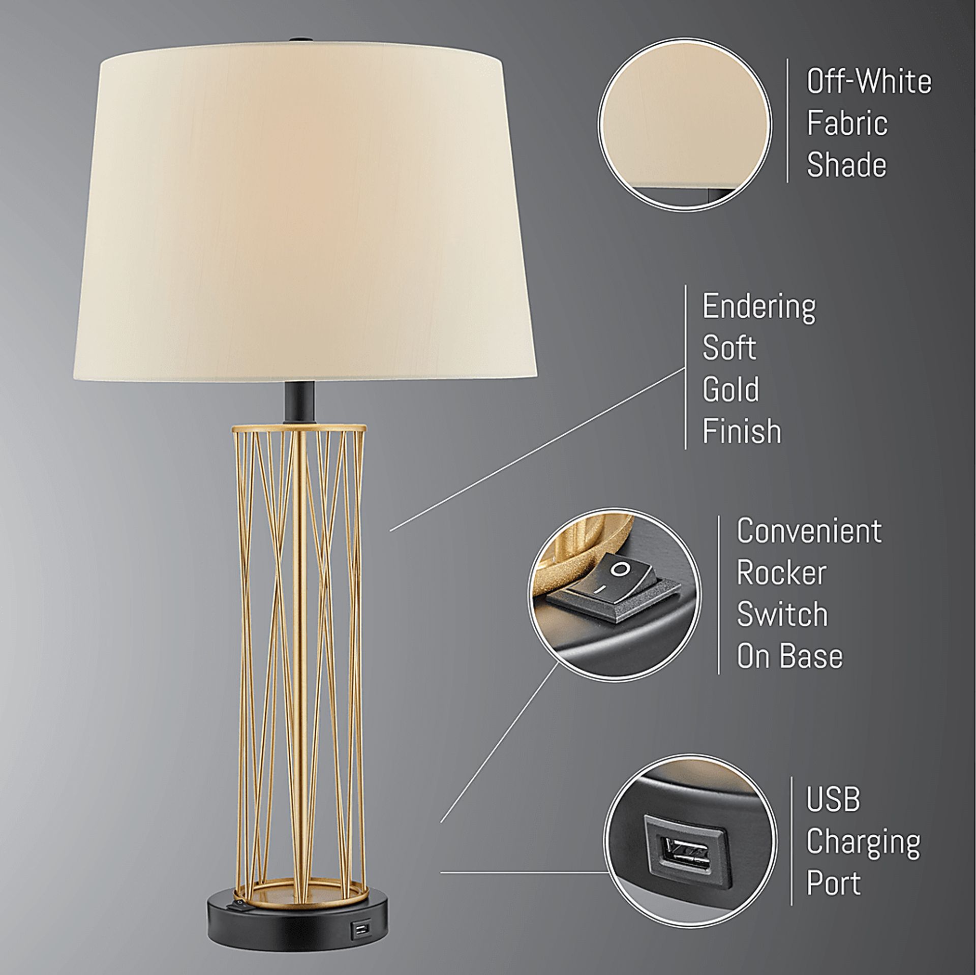 Appaloosa Point Gold Table Lamps, Set of 2 - Image 8