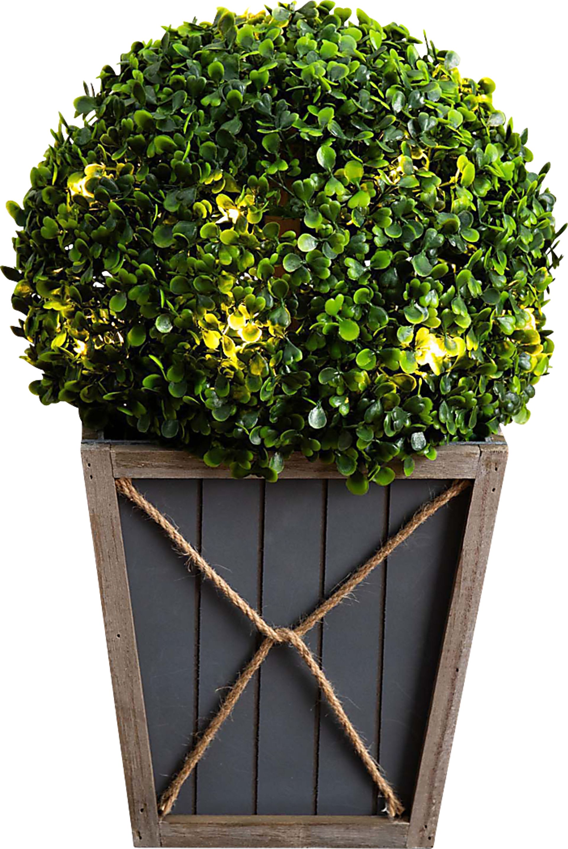Appleberry I Green Artificial Boxwood Ball Topiary - Image 3