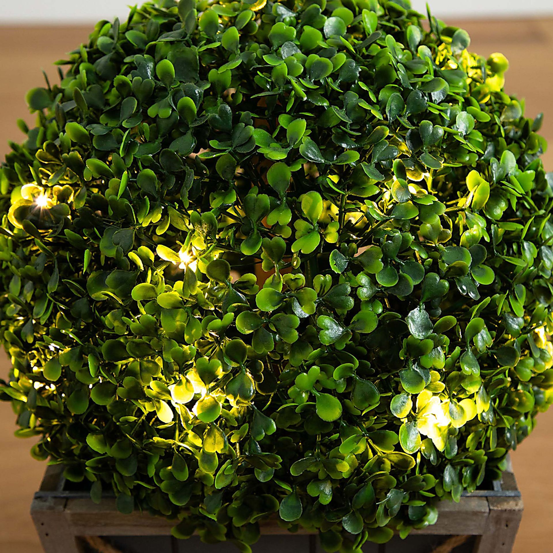 Appleberry I Green Artificial Boxwood Ball Topiary - Image 4