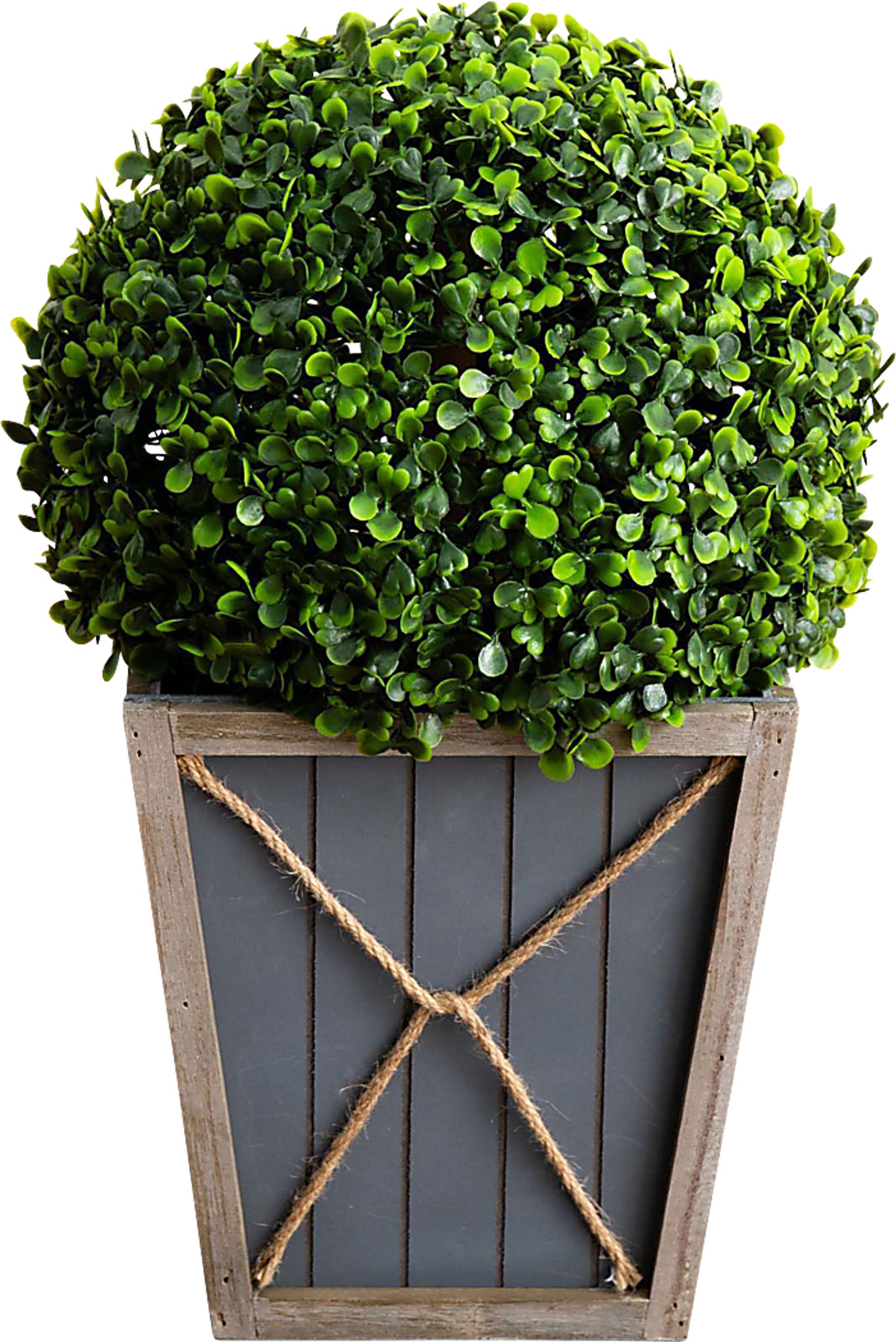 Appleberry I Green Artificial Boxwood Ball Topiary - Image 1