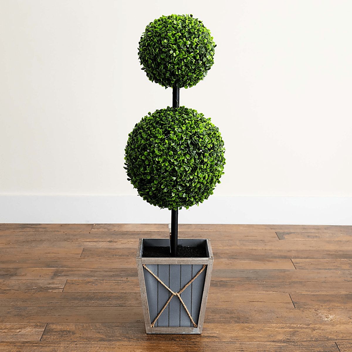 Appleberry II Green Artificial Double Ball Boxwood Topiary | Rooms to Go