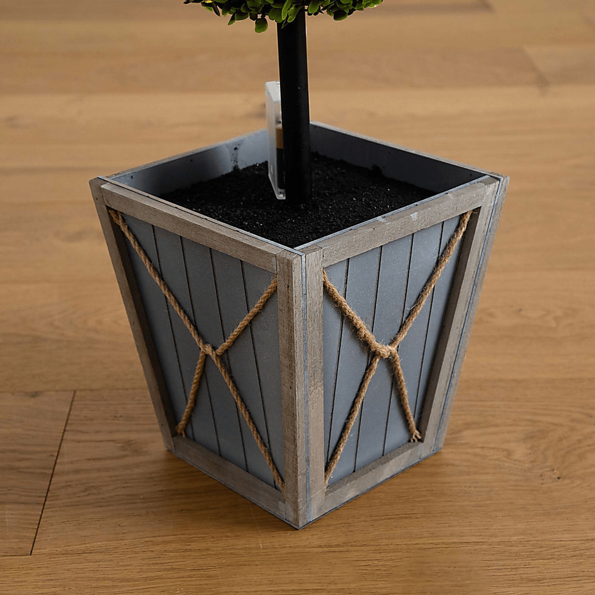 Appleberry II Green Artificial Double Ball Boxwood Topiary - Image 5