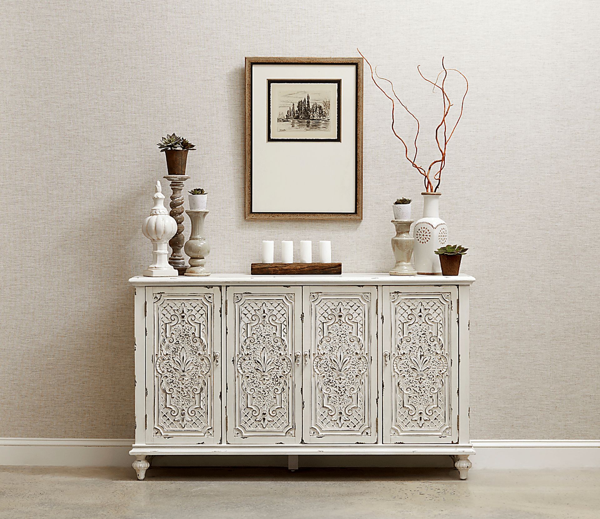 Appleblossom White Credenza - Image 9