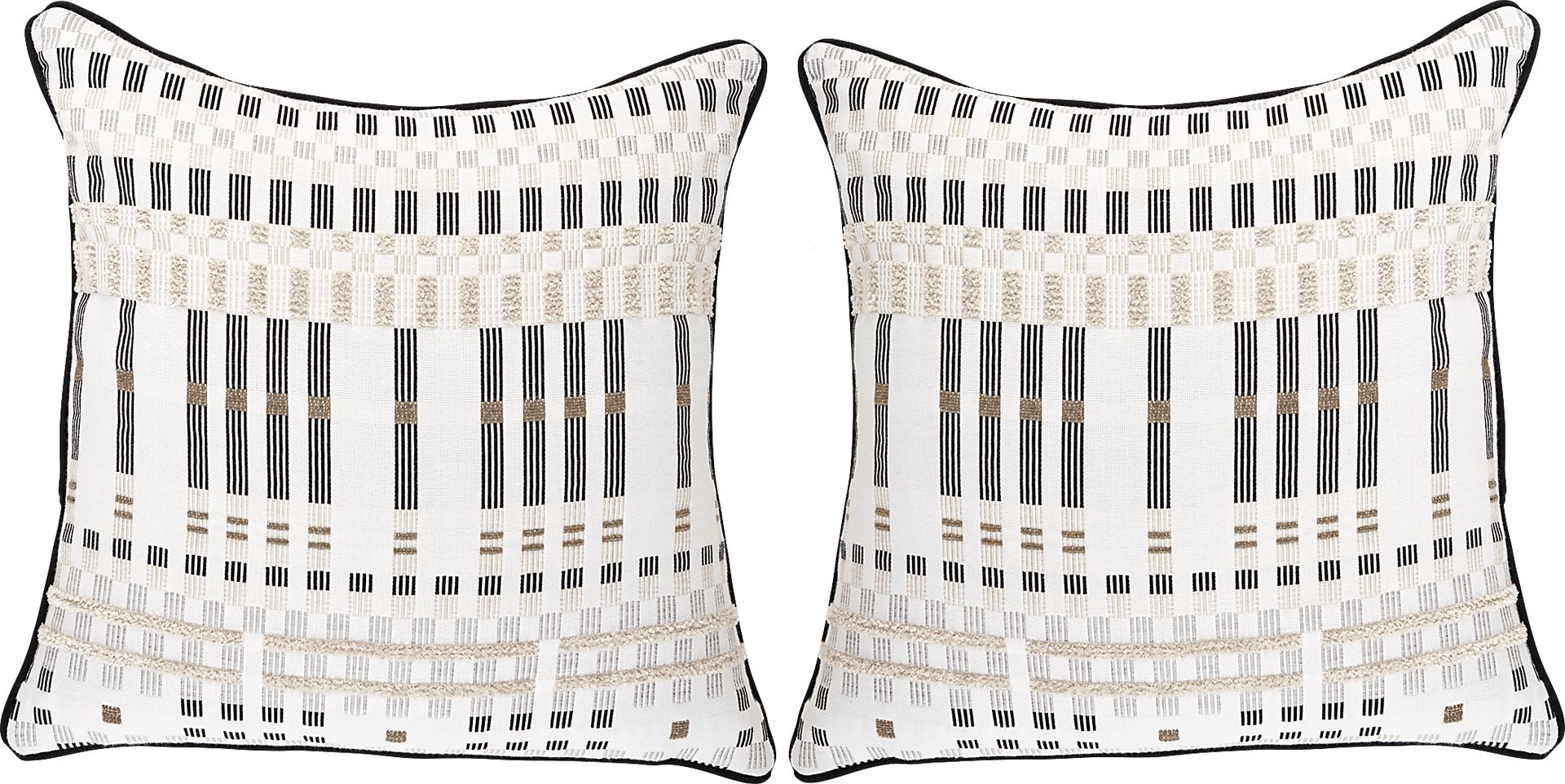 Approach Classic Beige Indoor/Outdoor Accent Pillows, Set of 2 - Image 1
