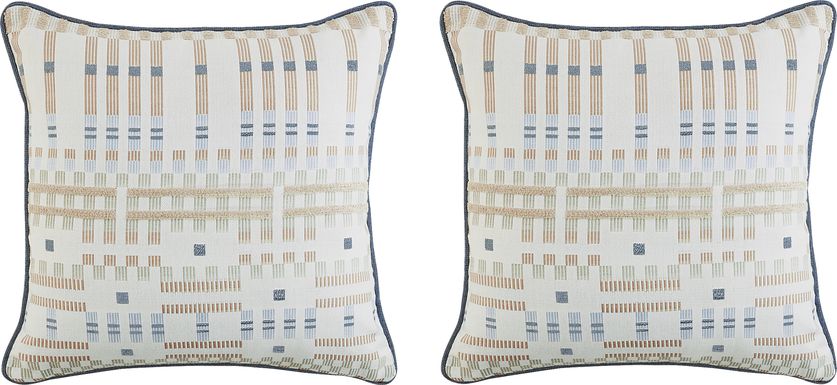 Approach Shore Blue Indoor/Outdoor Accent Pillows, Set of 2