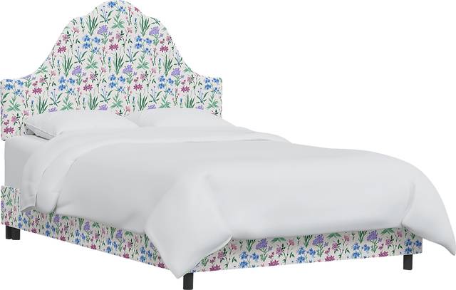 Aquaflor Blue Queen Upholstered Bed - Thumbnail - Image 1