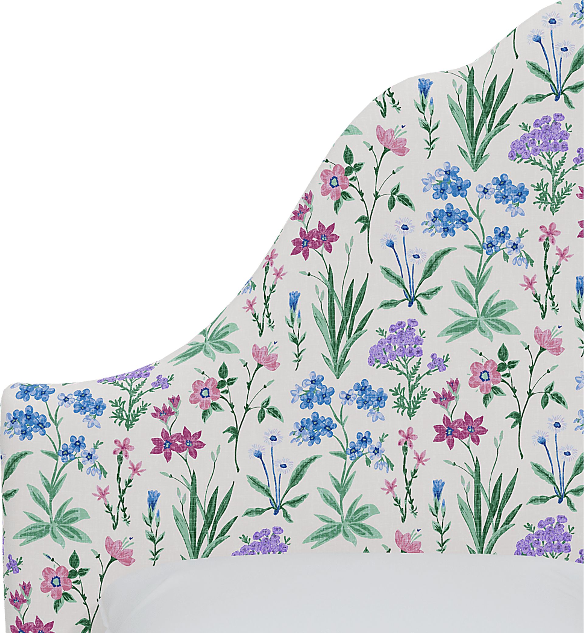 Aquaflor Blue Queen Upholstered Headboard - Image 4