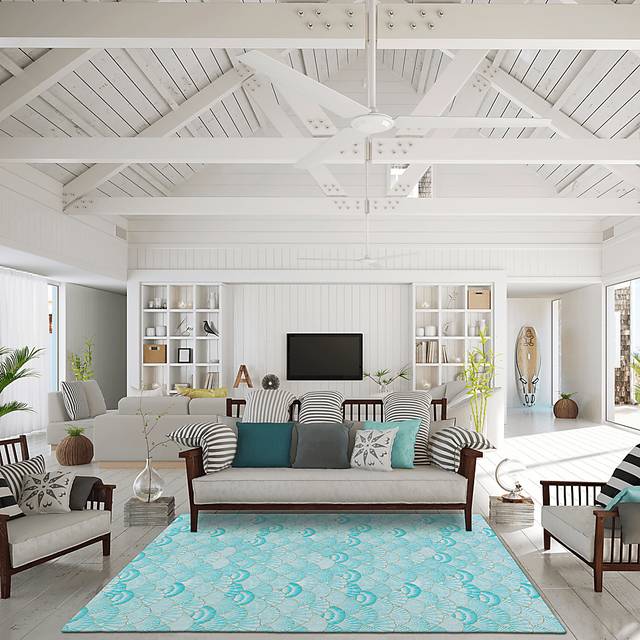 Aquarena Blue 3' x 5' Rug - Thumbnail - Image 2