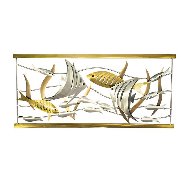 Aquarium Dream Gold Indoor/Outdoor Wall Art - Thumbnail - Image 1