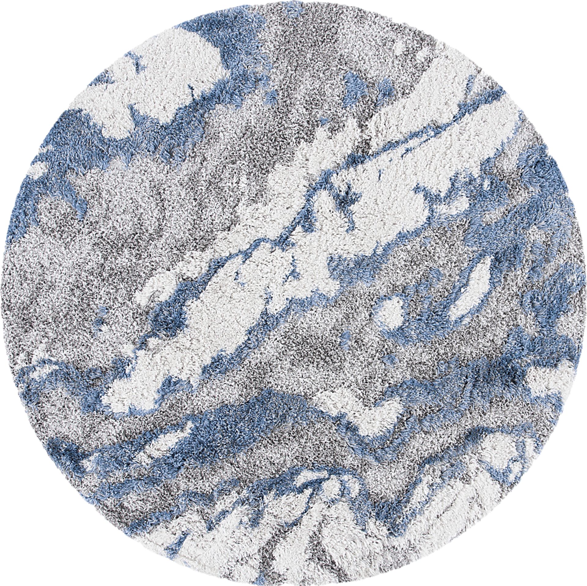 Aquatica Blue 8' Round Rug - Image 1