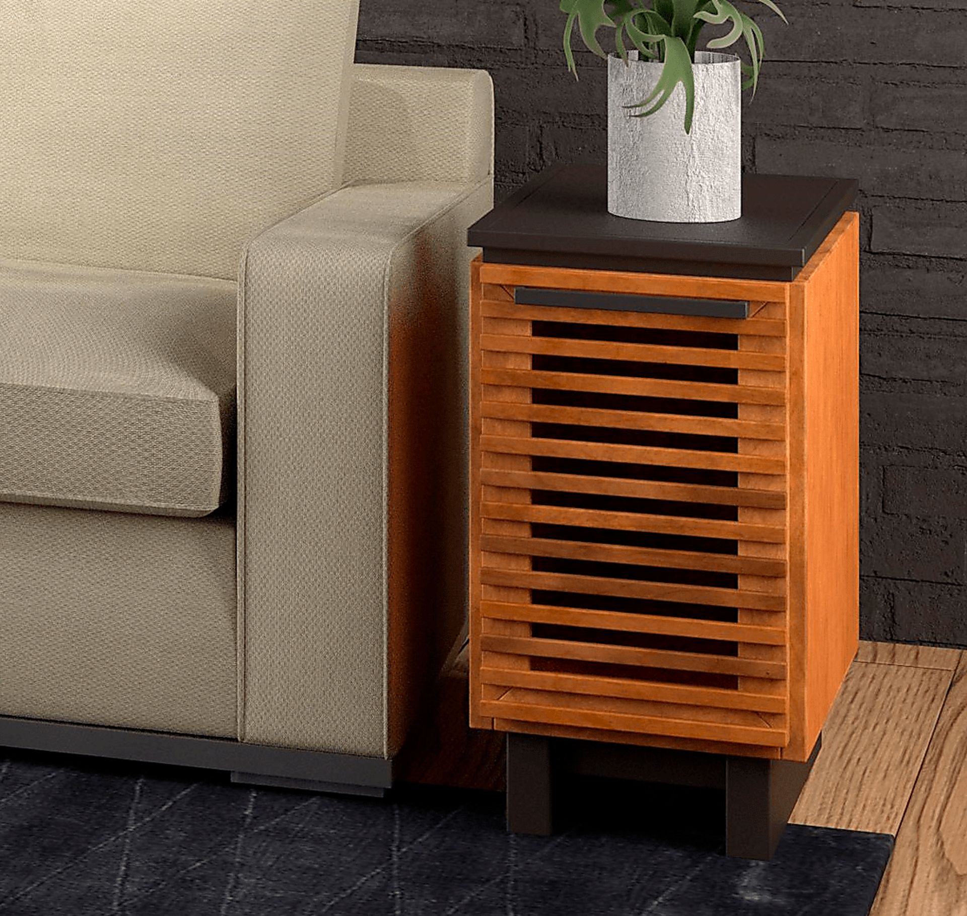 Aquil Brown Chairside Table - Image 3
