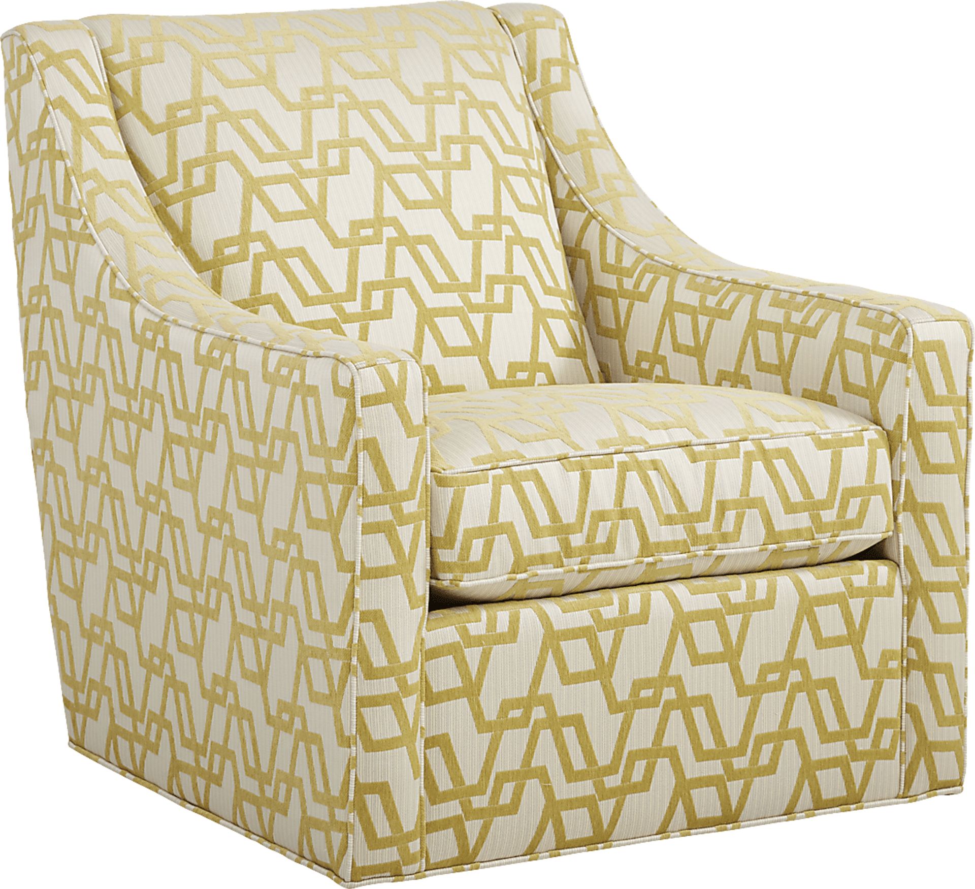 Arabela Gold Accent Swivel Chair - Image 1