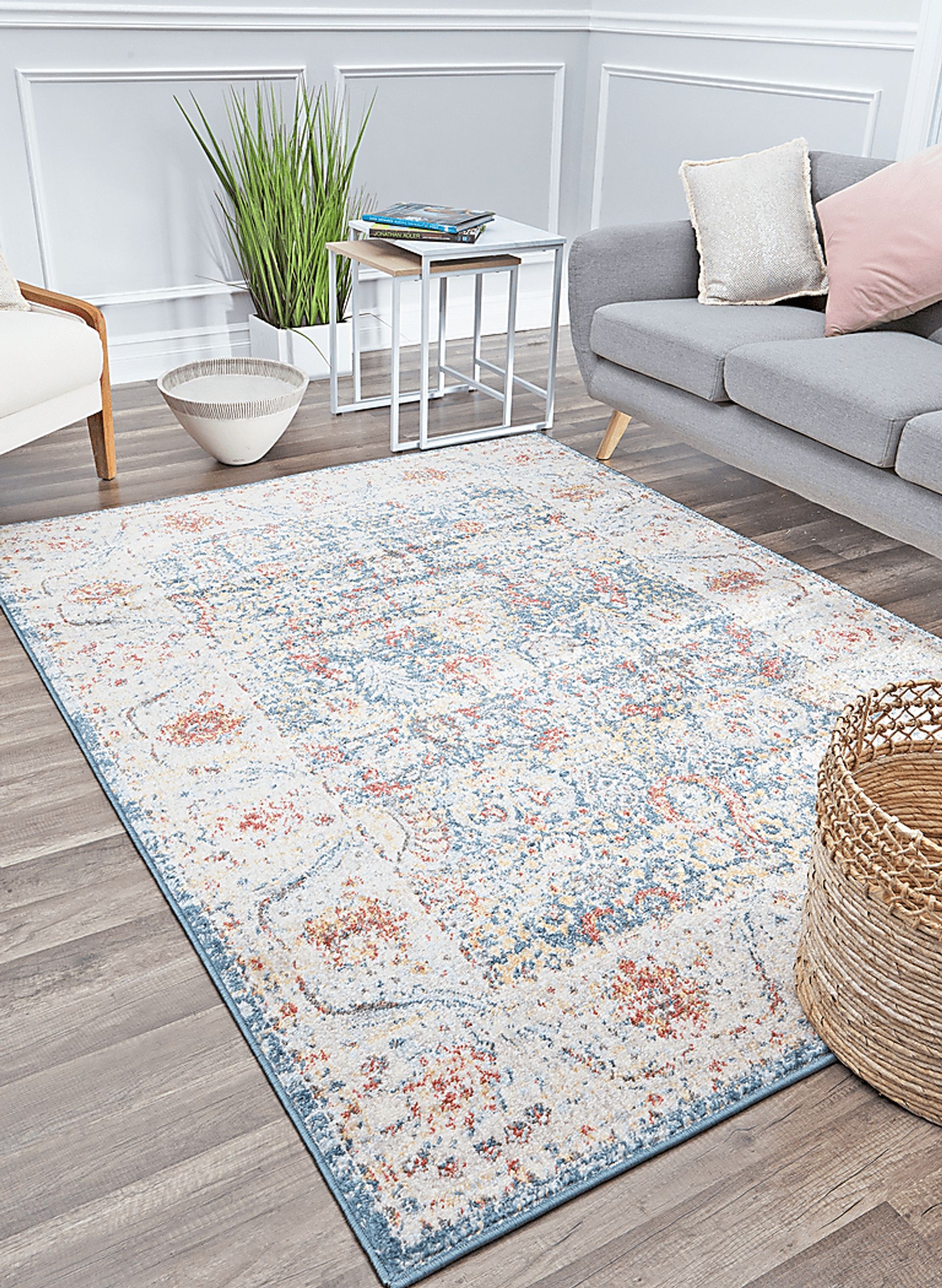 Arabelle Blue Rug | Rooms to Go