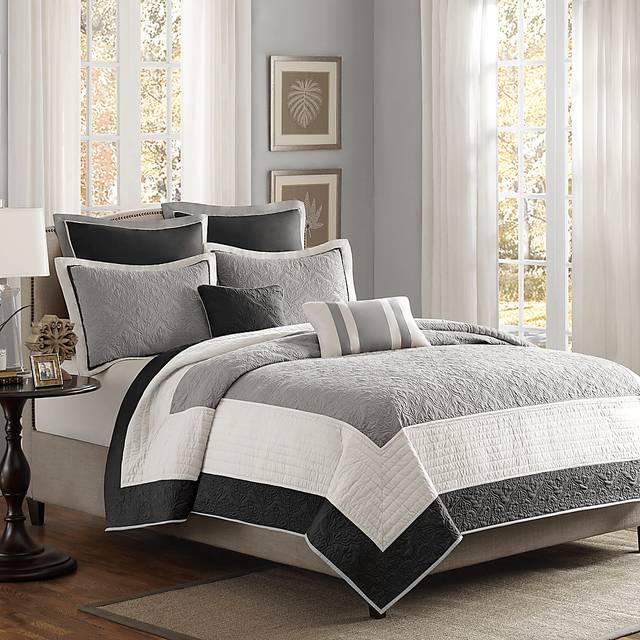 Aracely Black 7 Pc King Coverlet Set - Thumbnail - Image 2