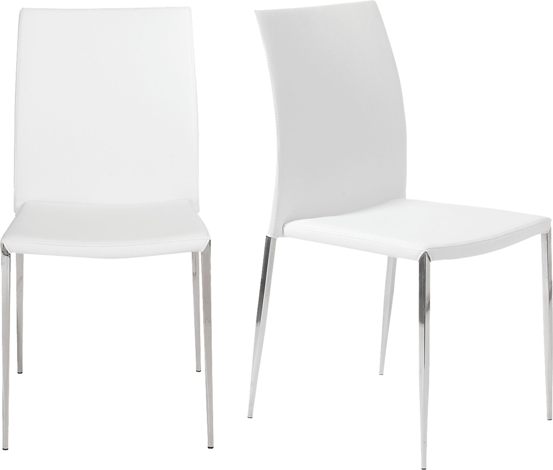 Aracobra White Dining Chair, Set of 2 - Image 1