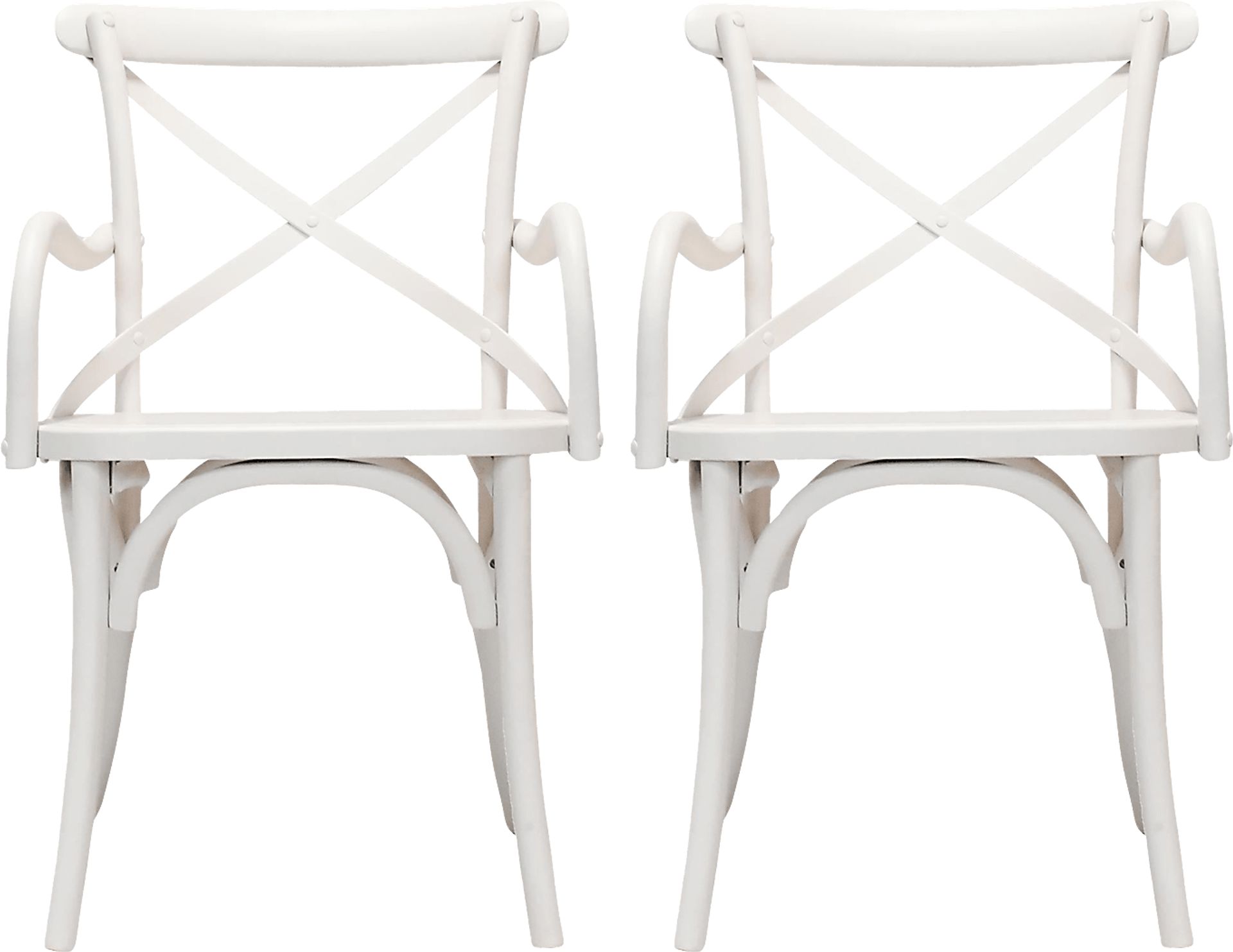 Araeno White Dining Chair, Set of 2 - Image 1