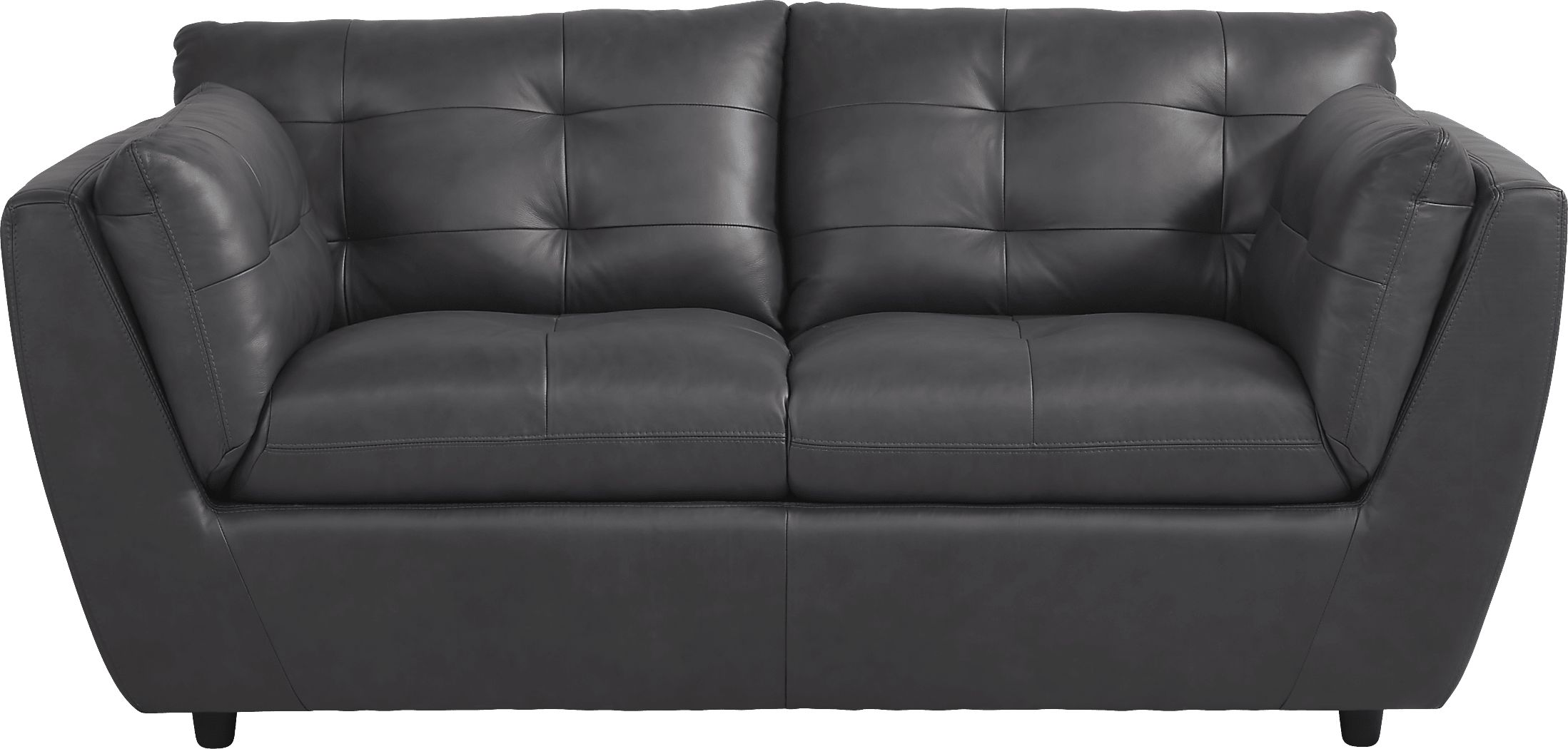 Aragon Blue Leather Loveseat Rooms To Go